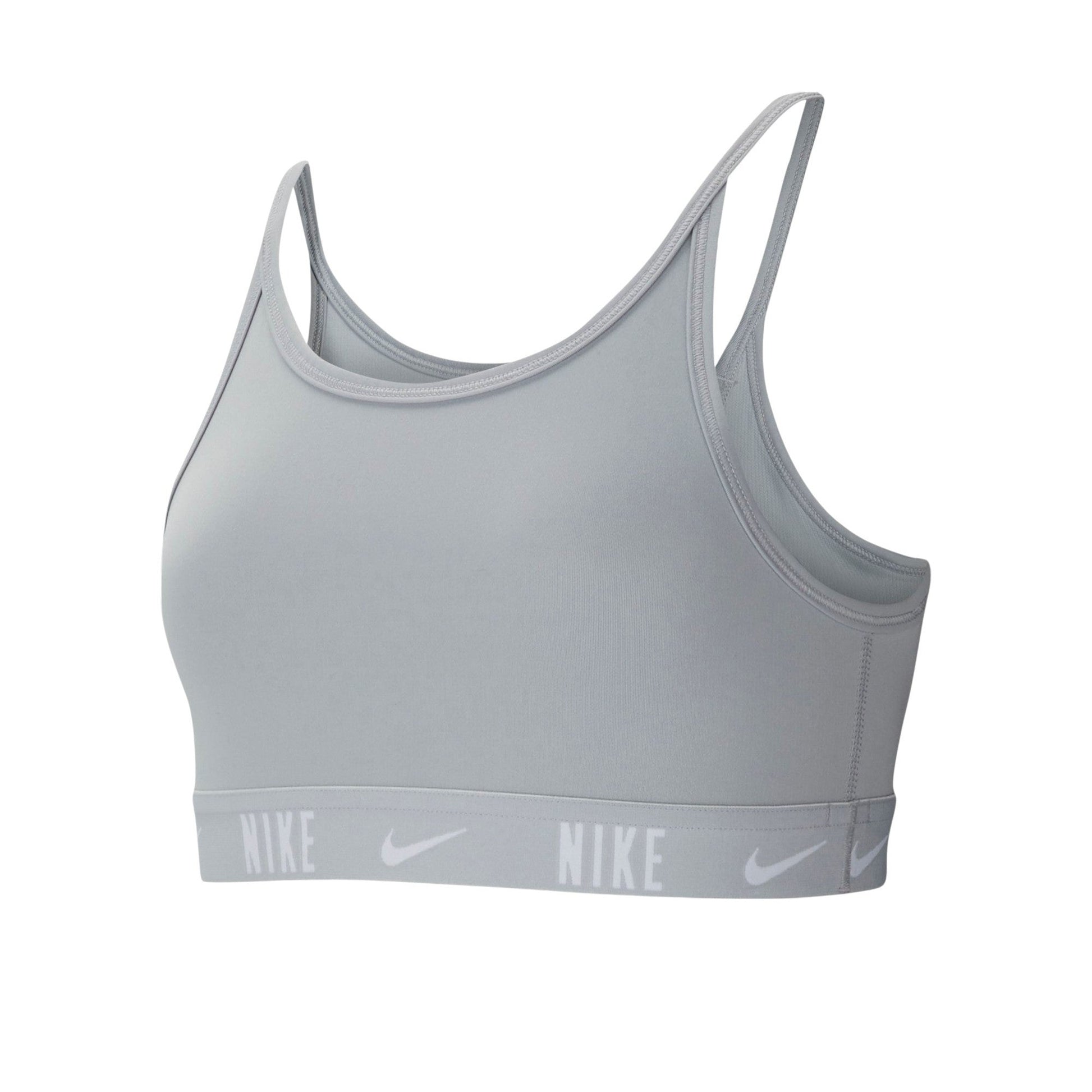 Kids Girl's Brand Logo Printed Sport Bra,Grey
