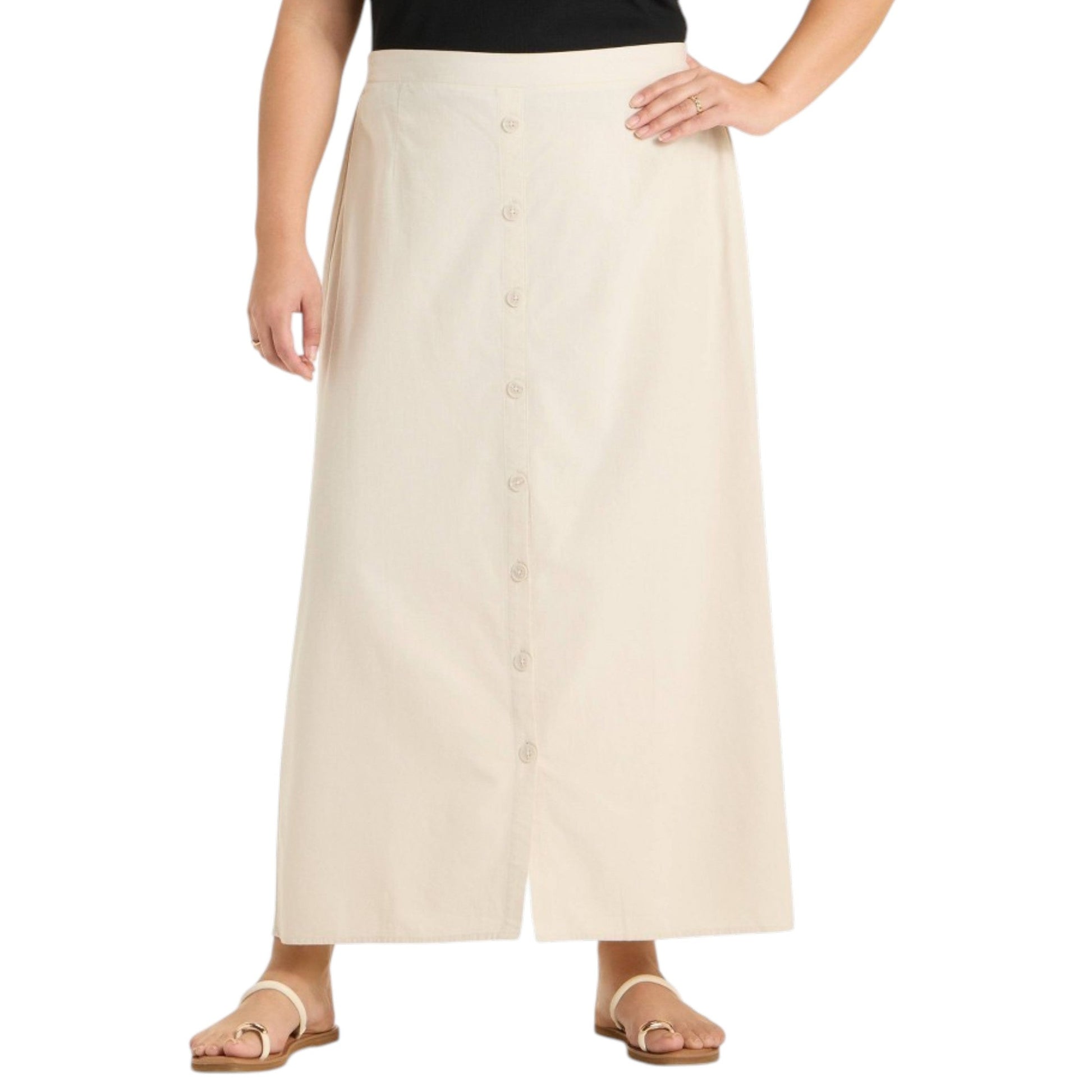 Women's Plain Solid Skirt,Beige