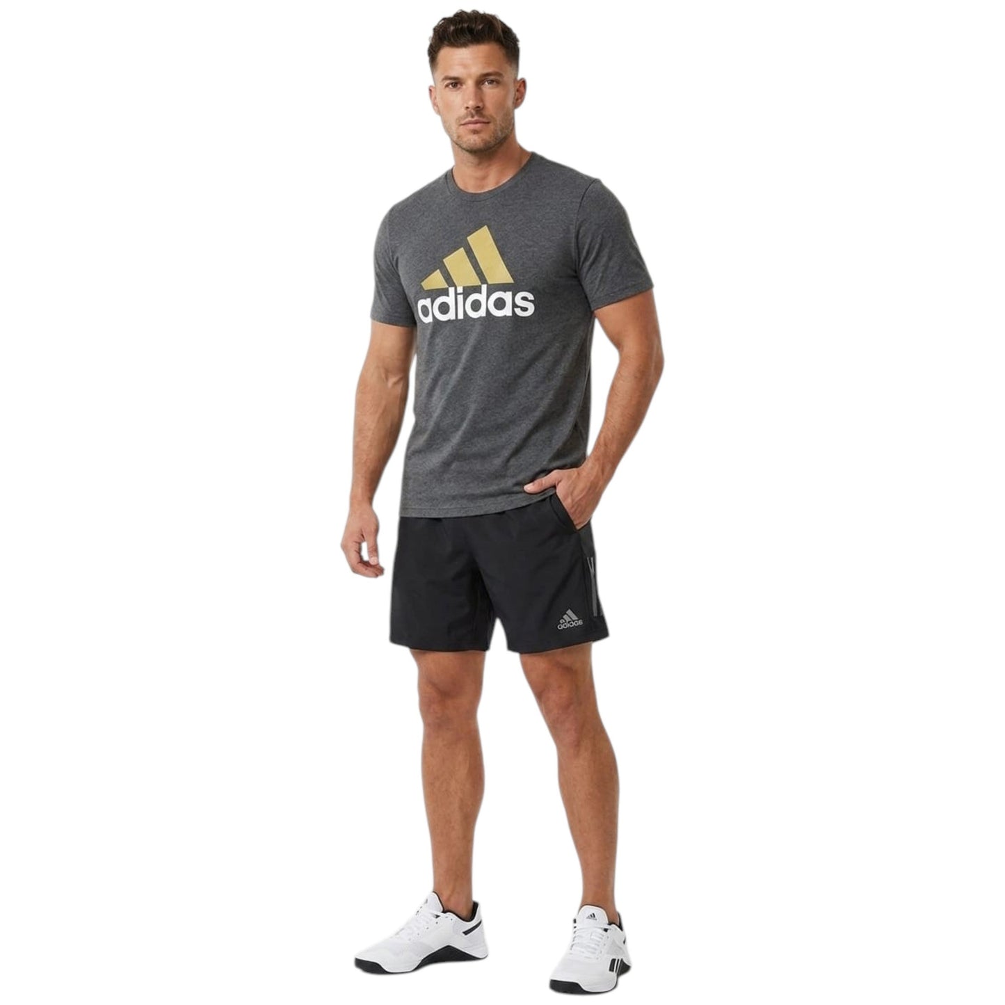 Men's Brand Logo Printed Top,Dark Grey