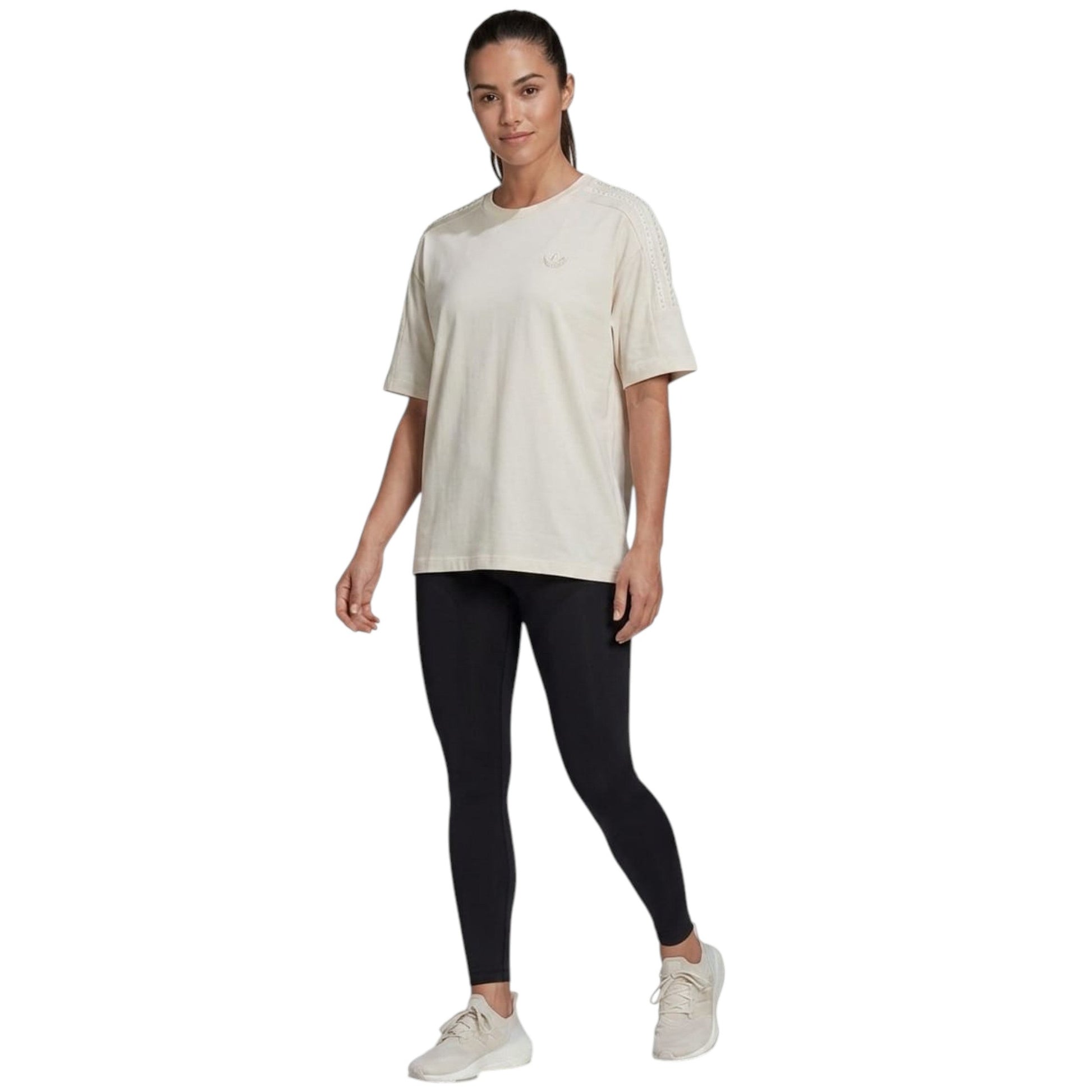 Women's Strass Printed Top,Beige