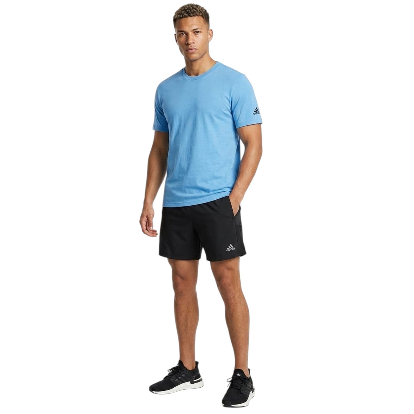 Men's Plain Solid Sport Top,Blue
