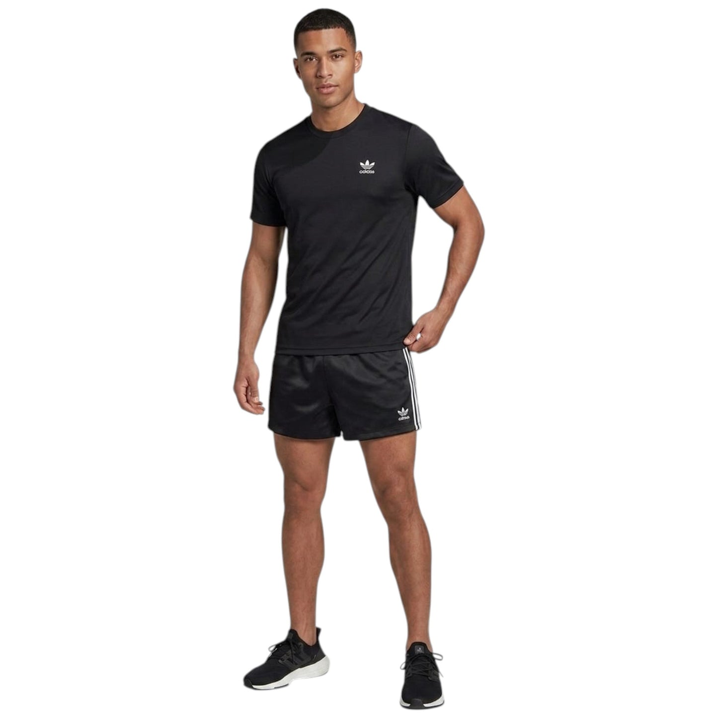 Men's Brand Logo Printed Sport Short,Black