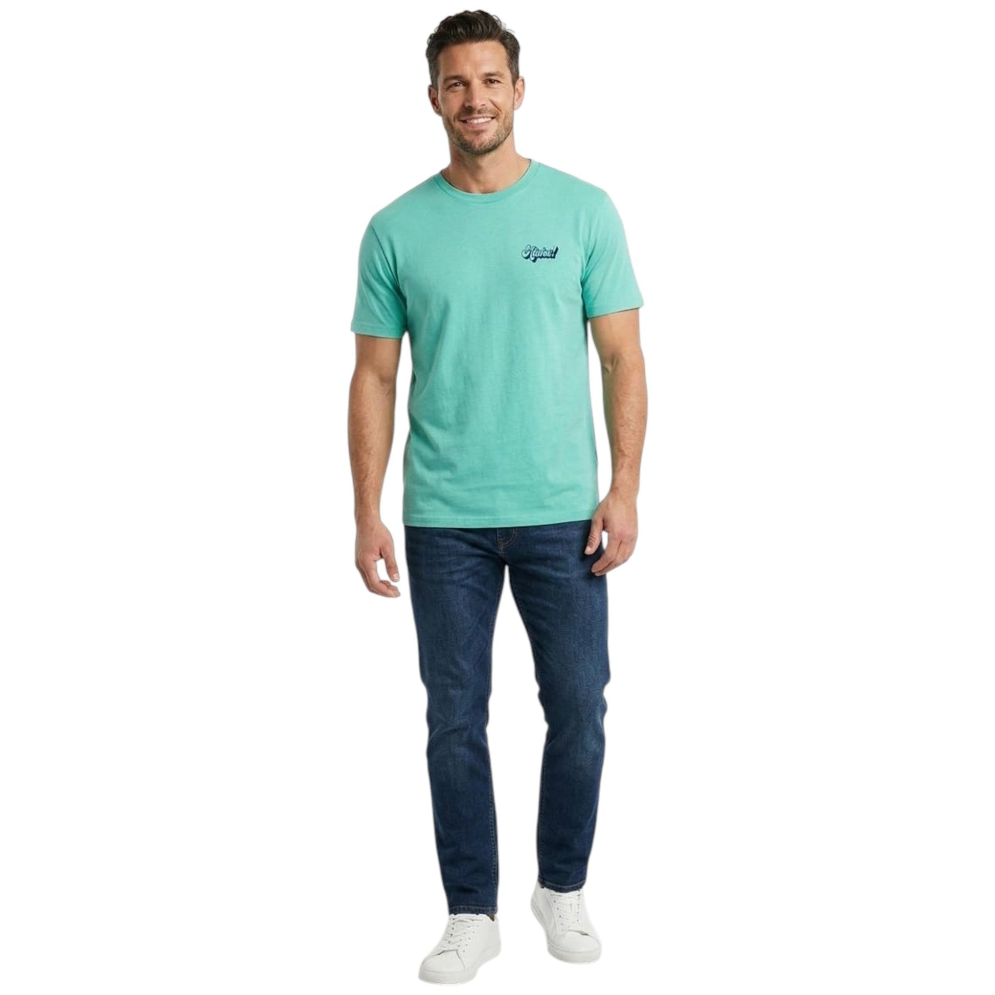 Men's Printed Top,Turquoise