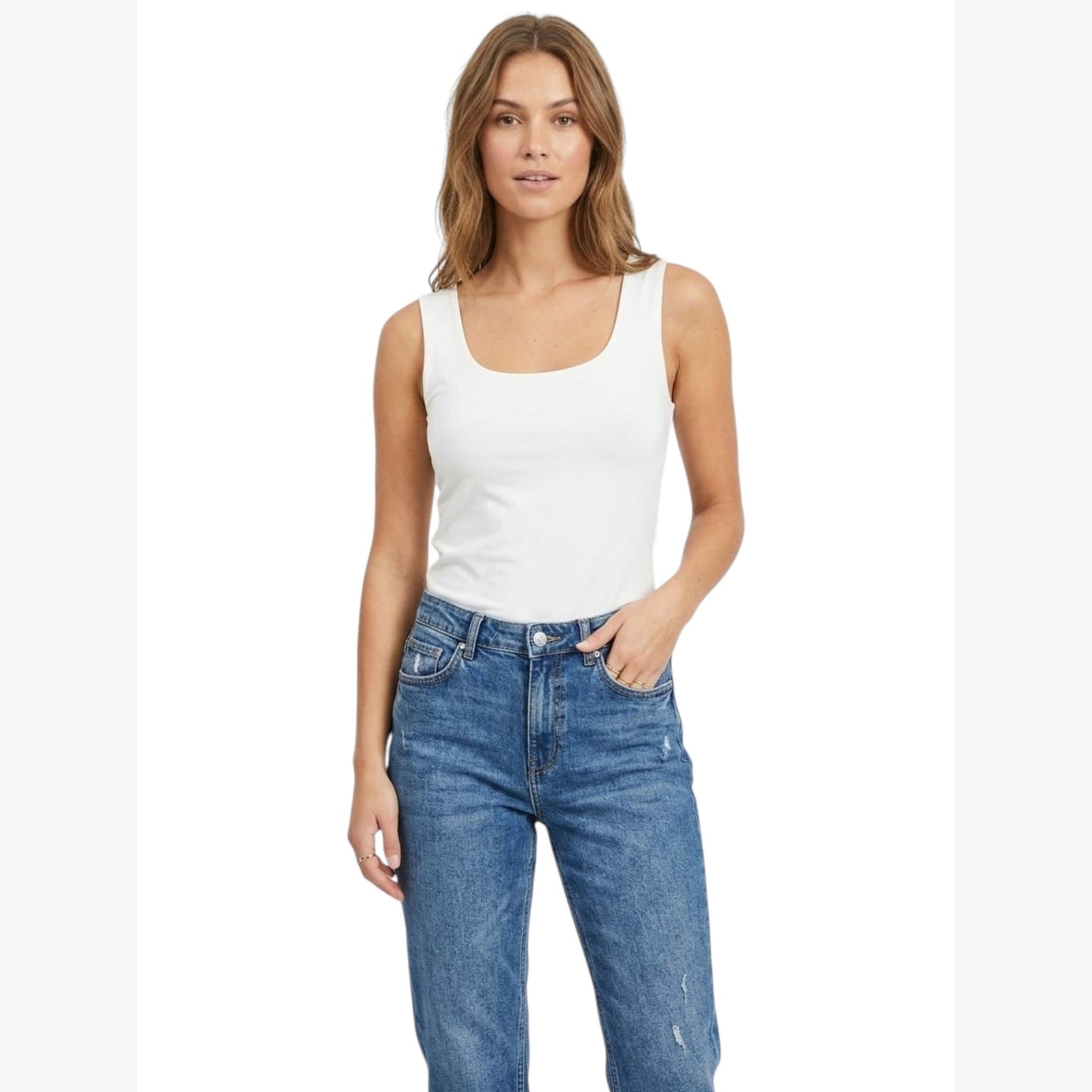 Women's Plain Solid Top,White