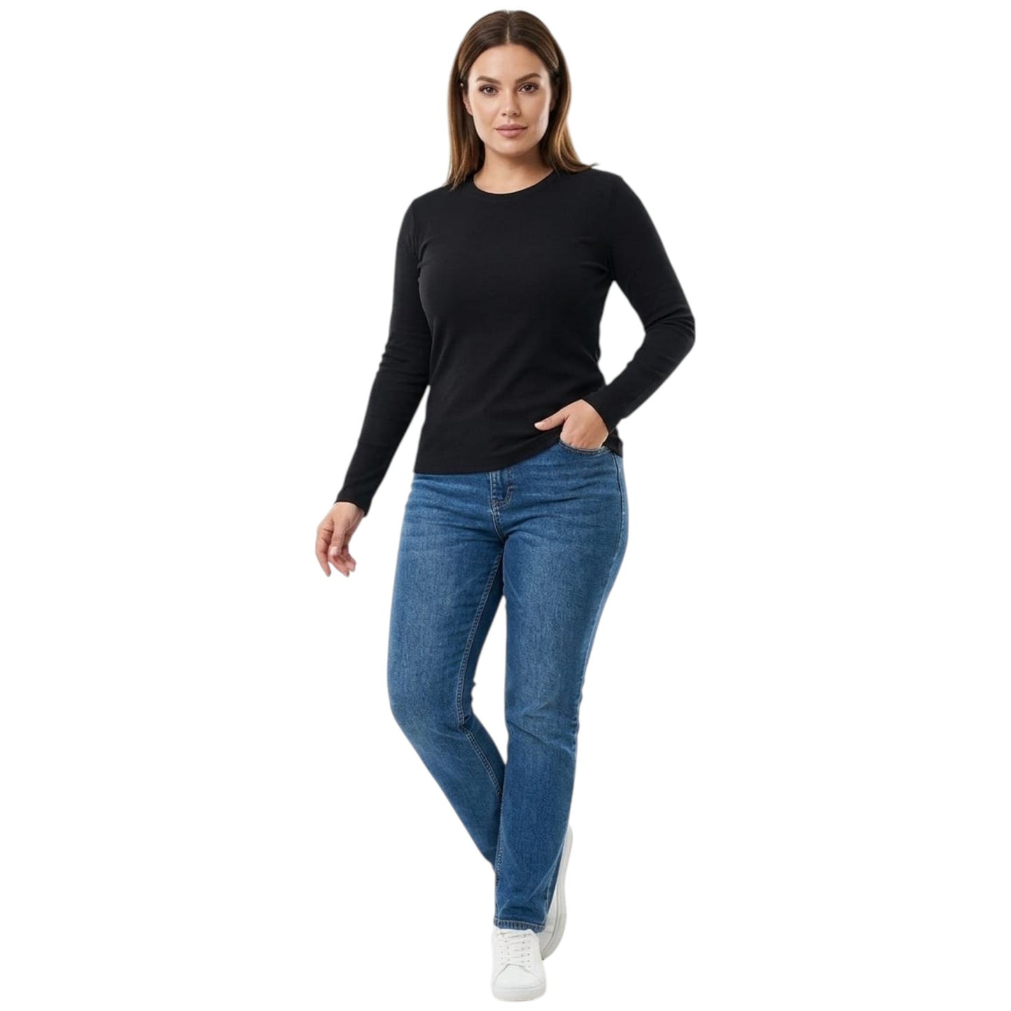 Women's Plain Solid Top,Black