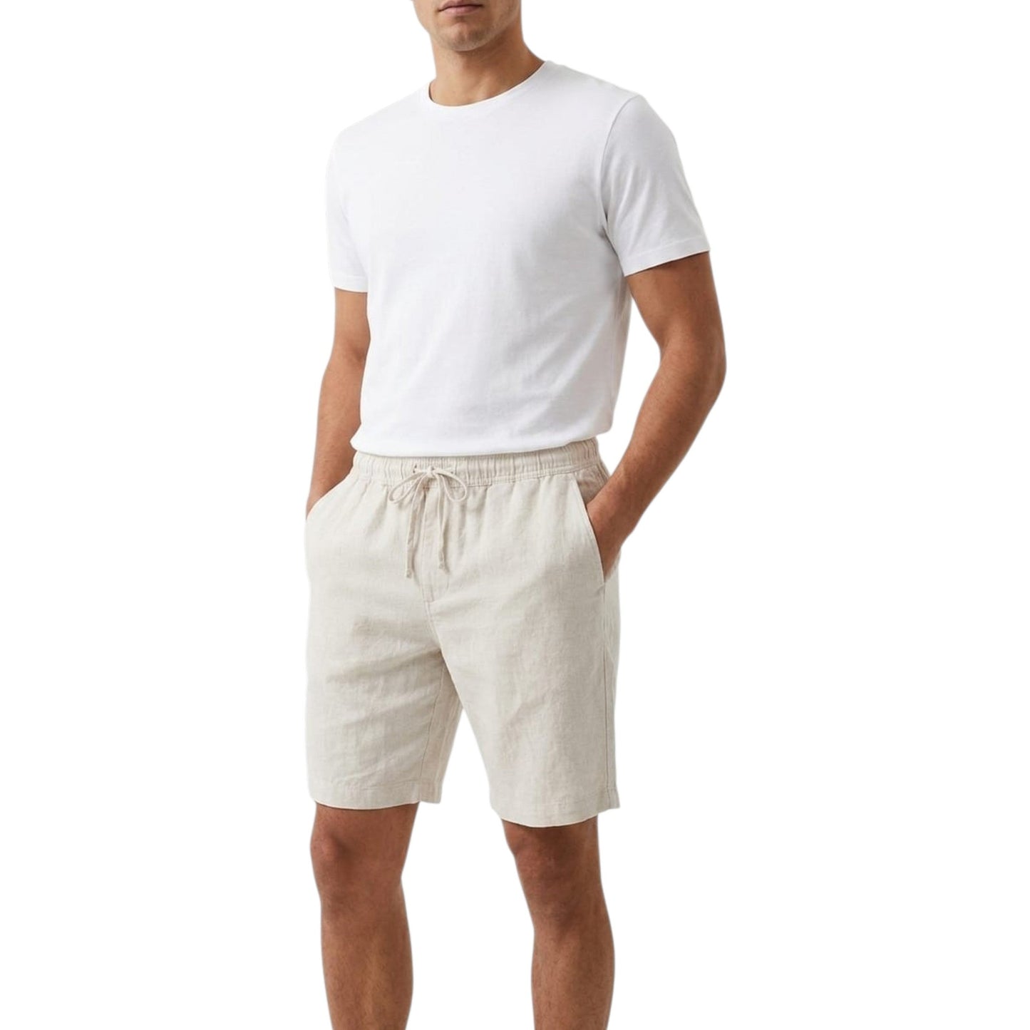 Men's Plain Short,Light Beige