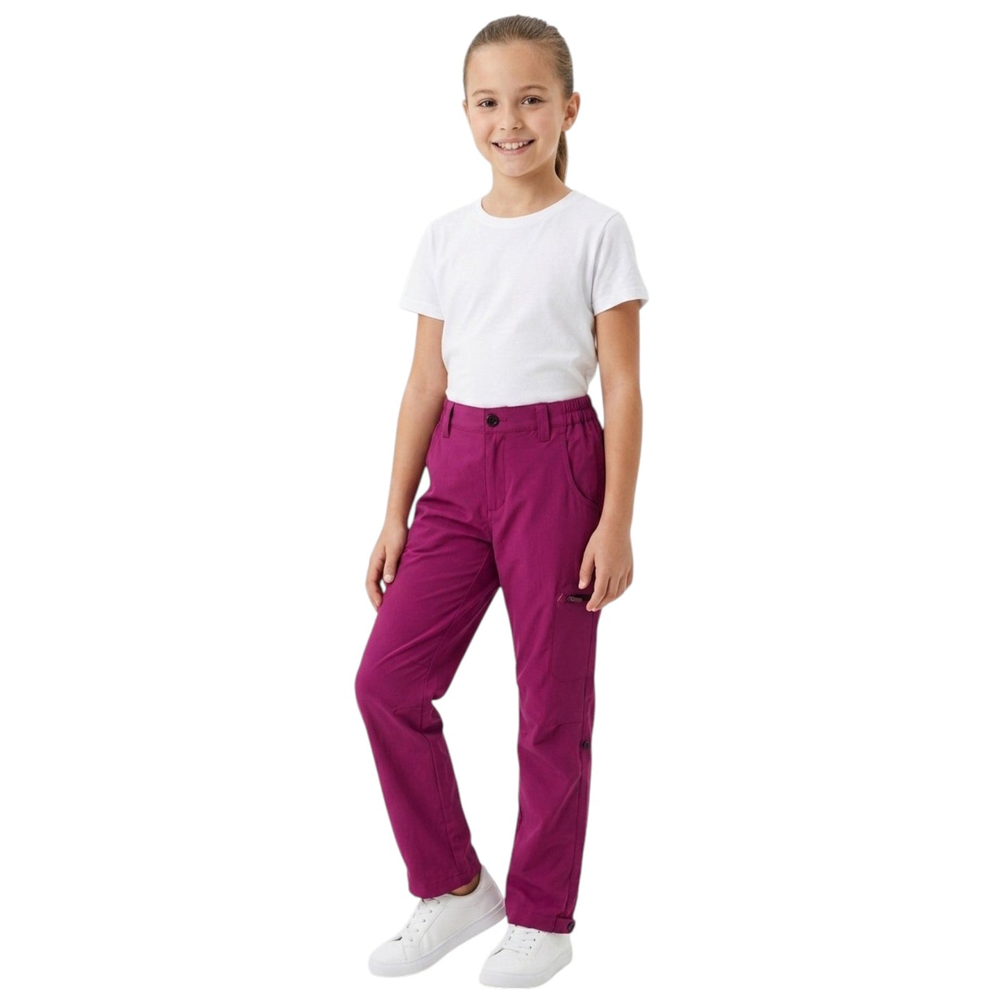 Kids Girl's Plain Pant,Burgundy