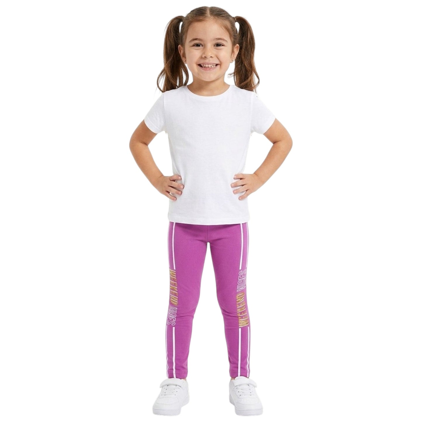Kids Girl's Printed Legging,Lilac