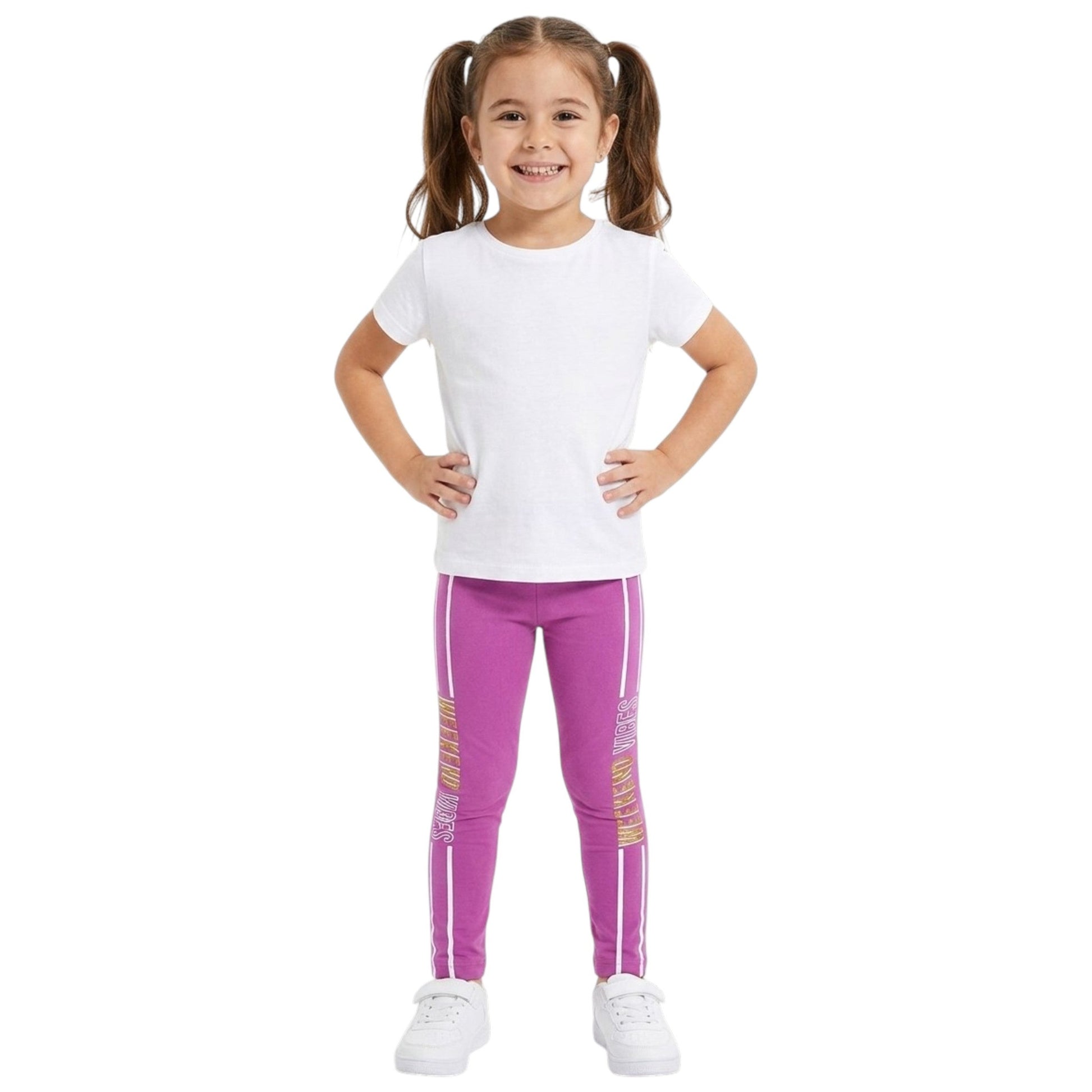 Kids Girl's Printed Legging,Lilac