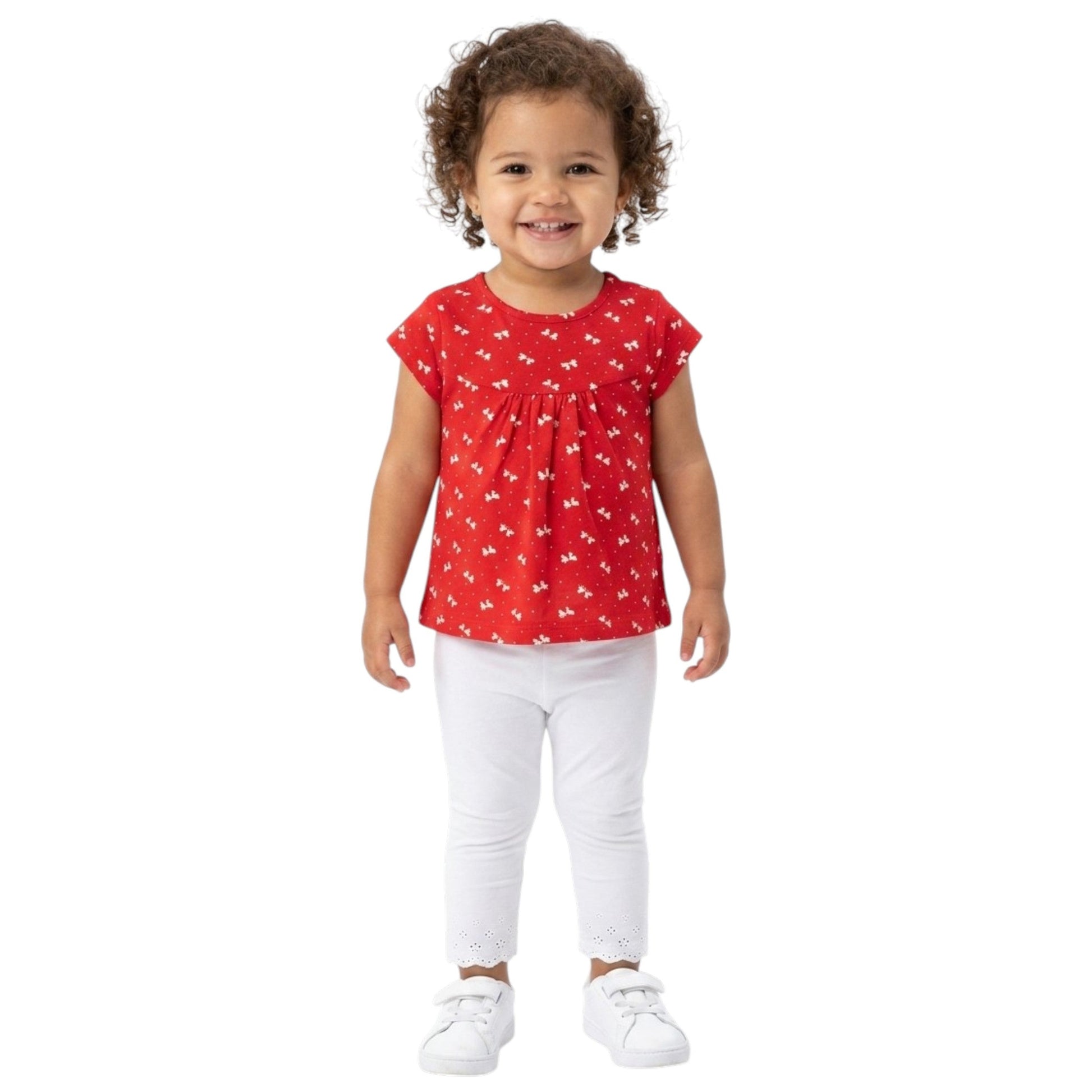 Kids Girl's Printed Top,Red