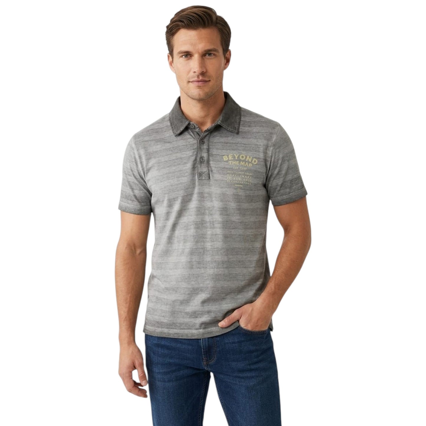 Men's Printed Top,Grey