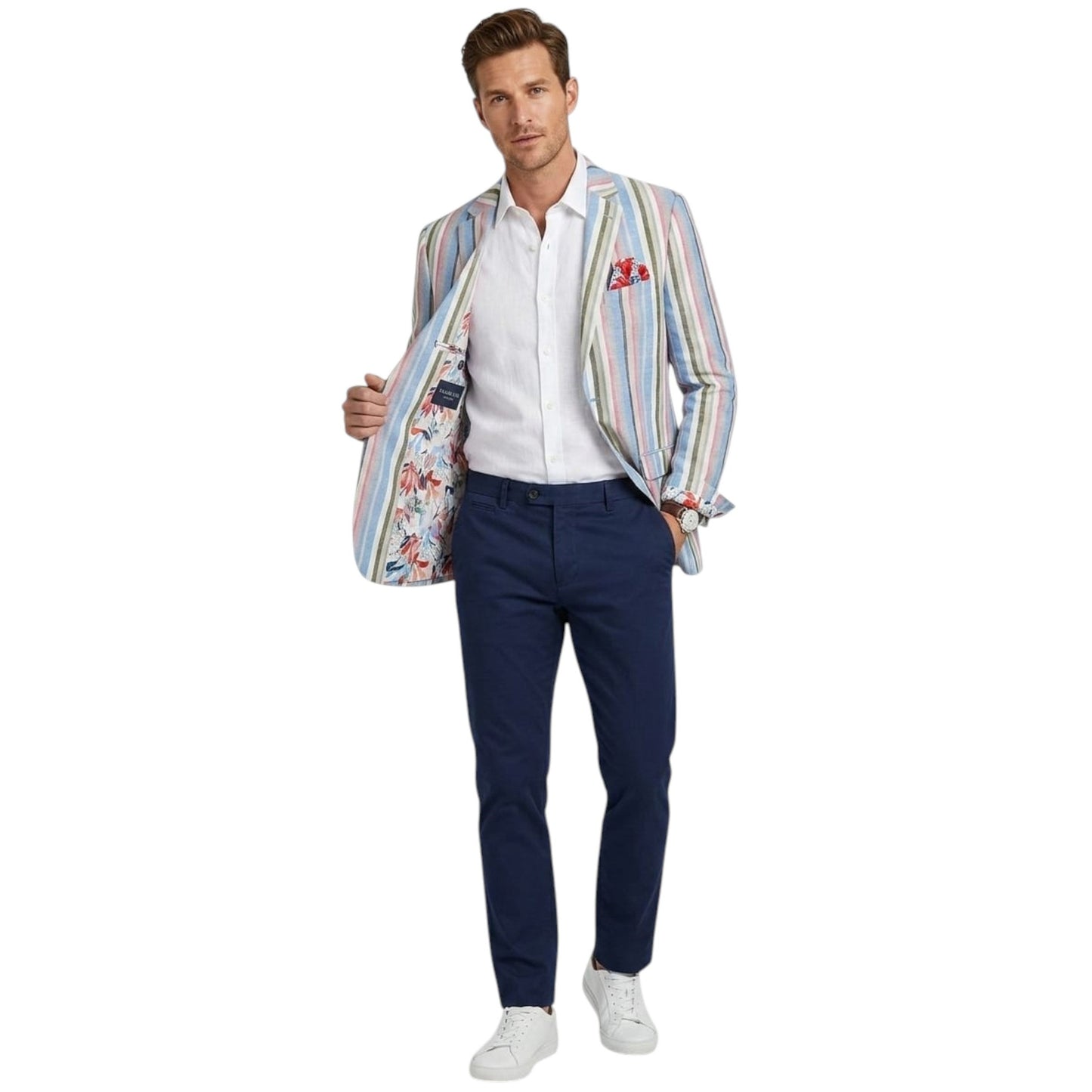 Men's Striped Blazer,Multi
