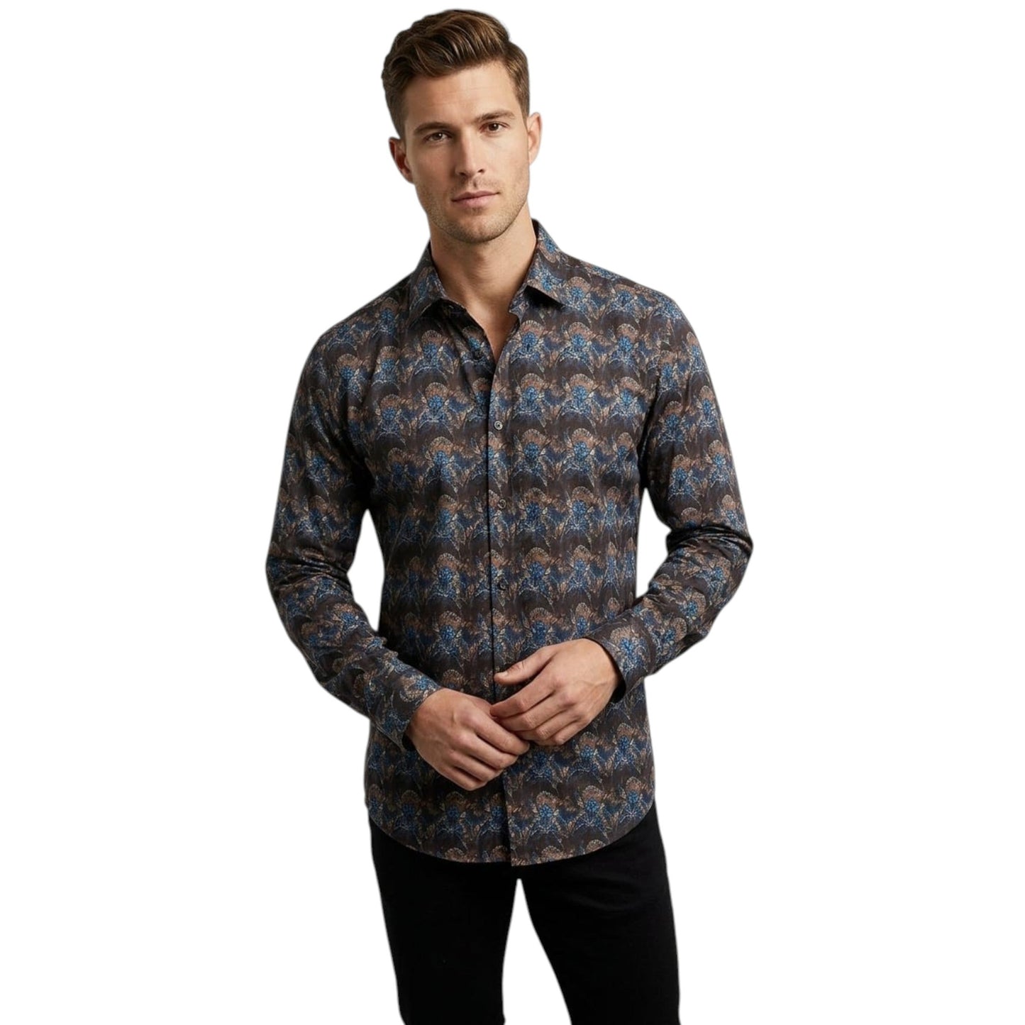 Men's Printed Dress Shirt,Multi