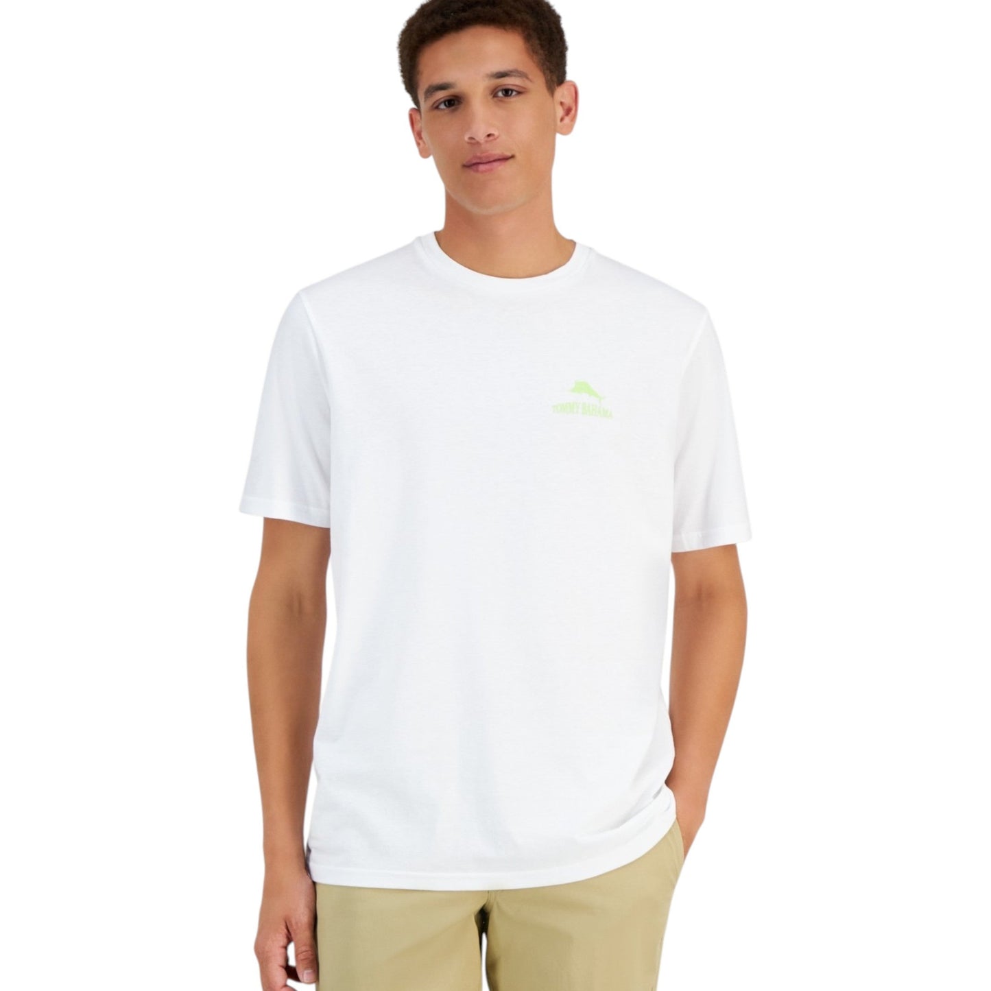 Men's Back Printed Top,White