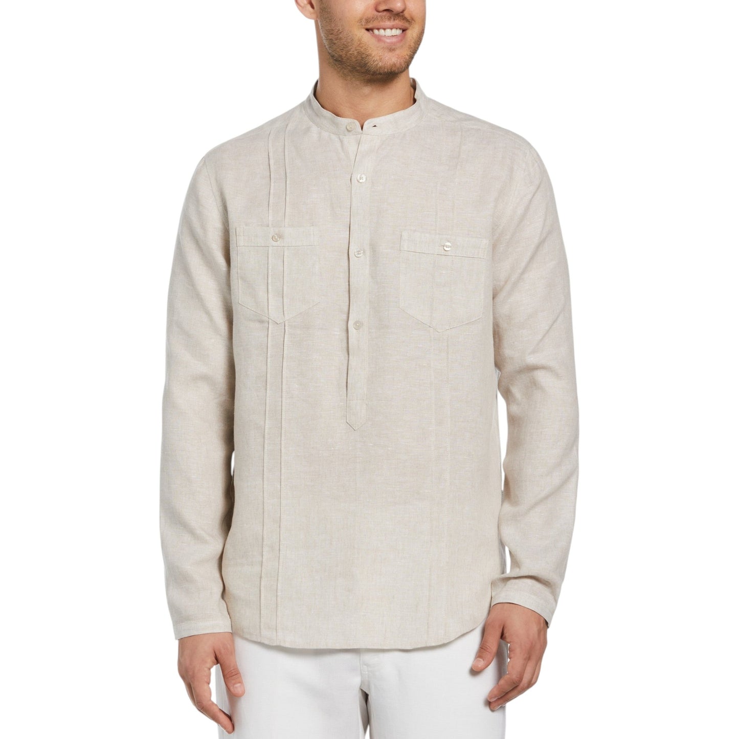Men's Plain Dress Shirt,Beige