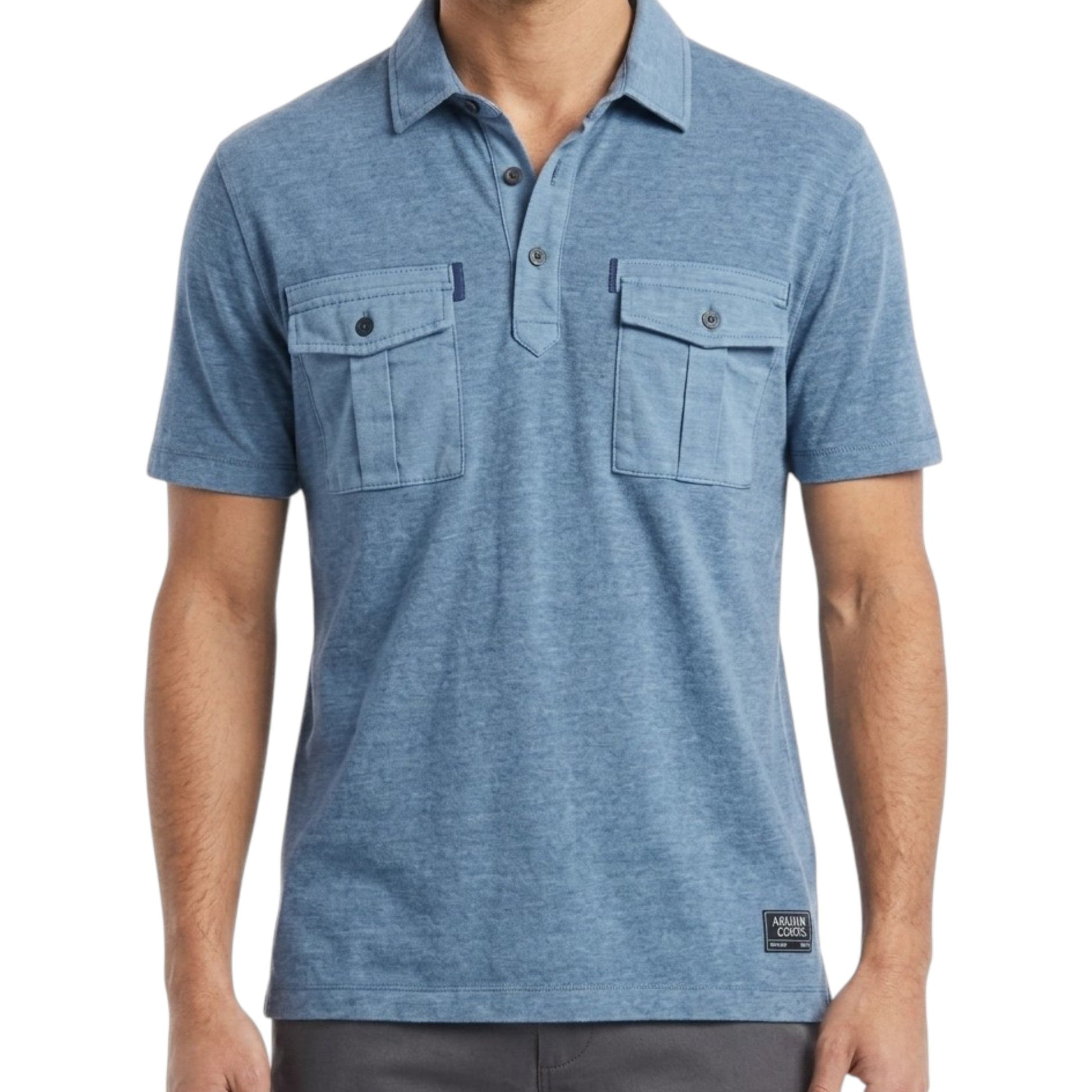 Men's Plain Top,Dusty Blue
