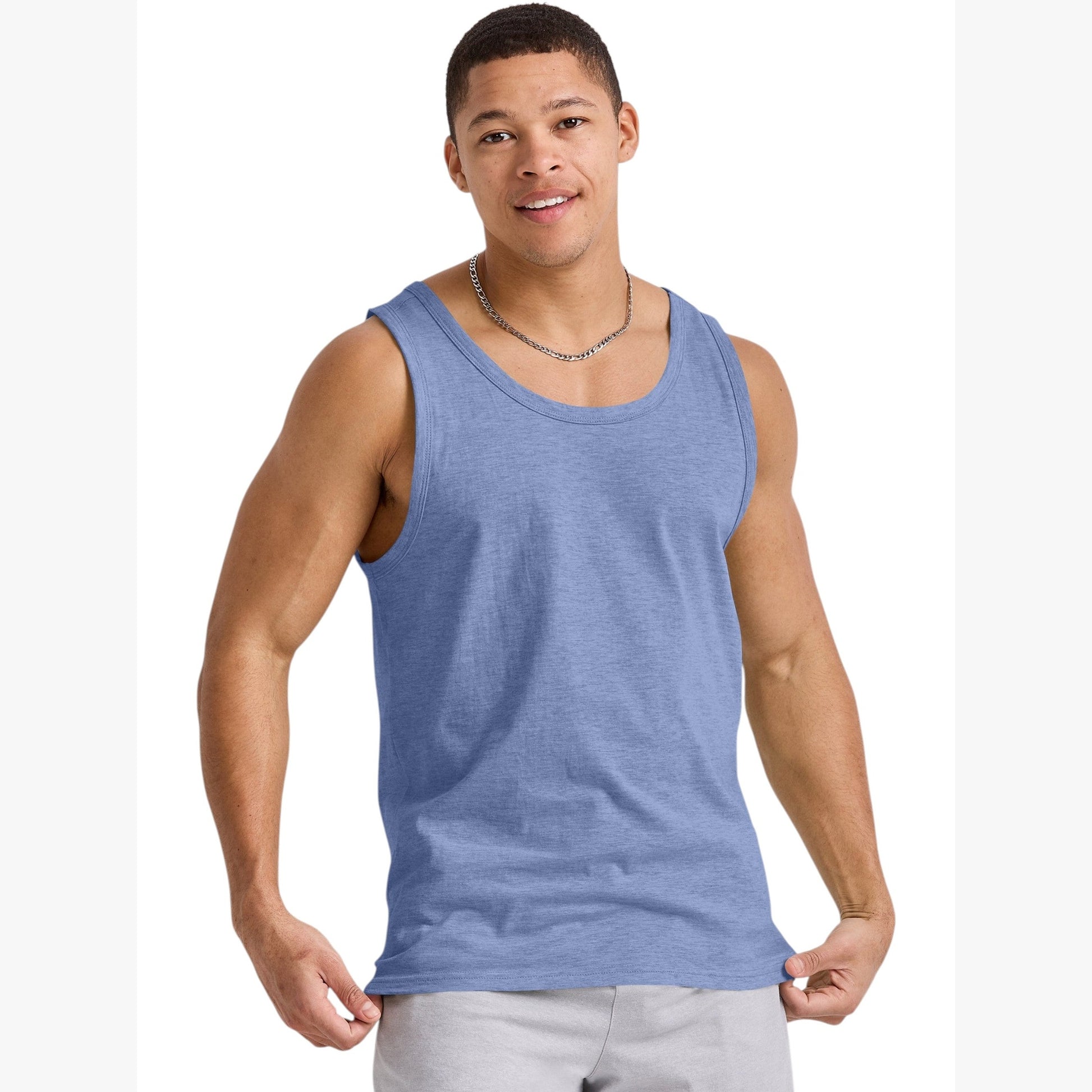 Men's Heather Sport Top,Blue Lilac