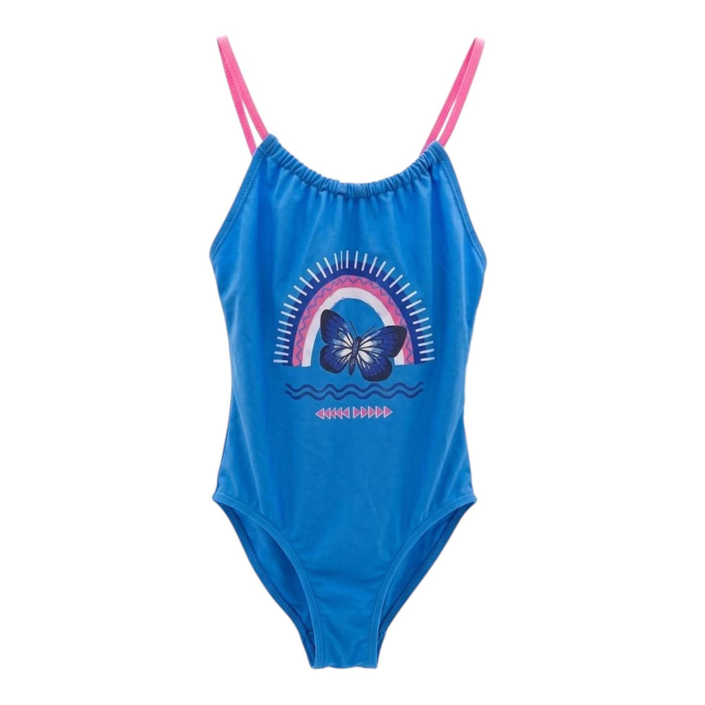 Kids Girl's Printed One Pieces Tankini Top,Blue