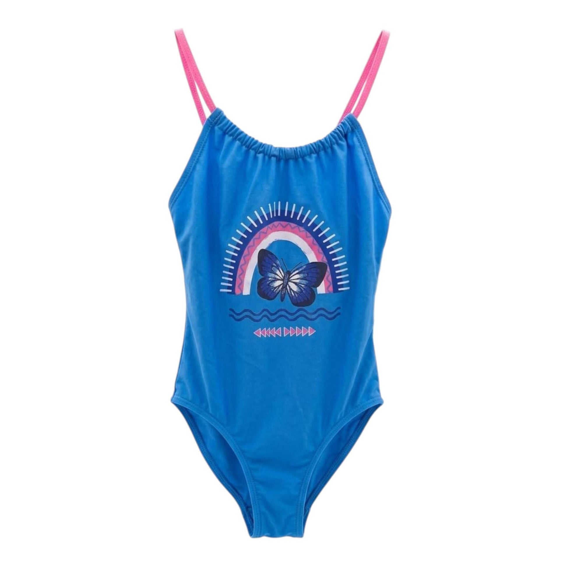 Kids Girl's Printed One Pieces Tankini Top,Blue