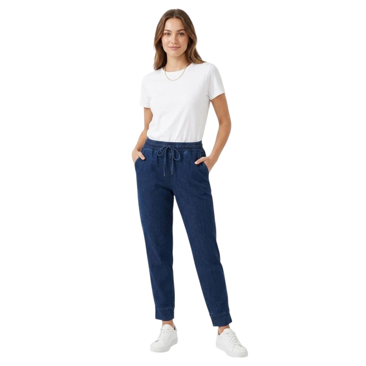 Women's Plain Solid Pant,Navy