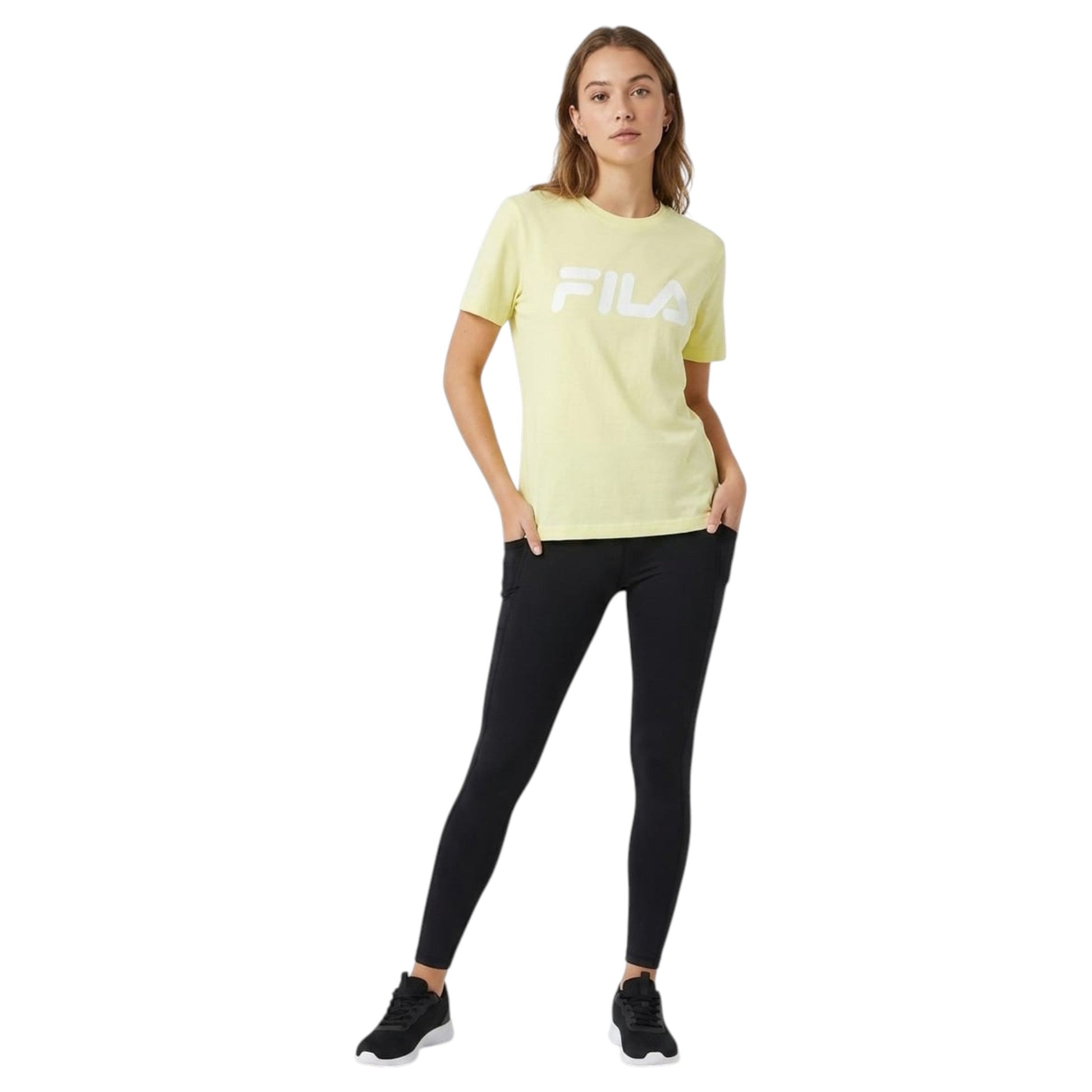 Women's Brand Logo Printed Top,Yellow