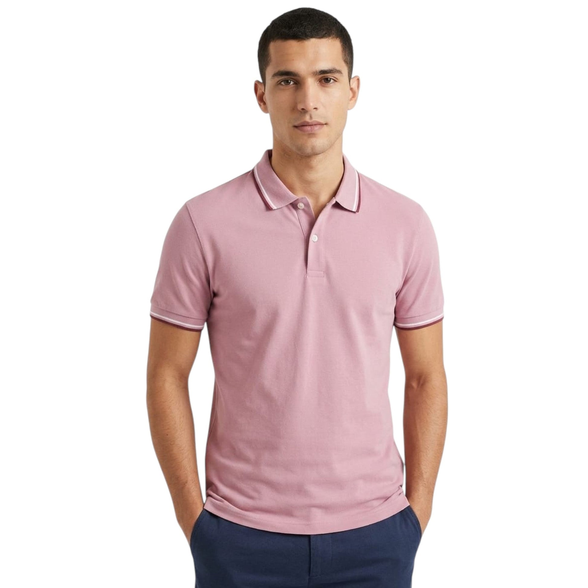Men's Plain Solid Top,Pink