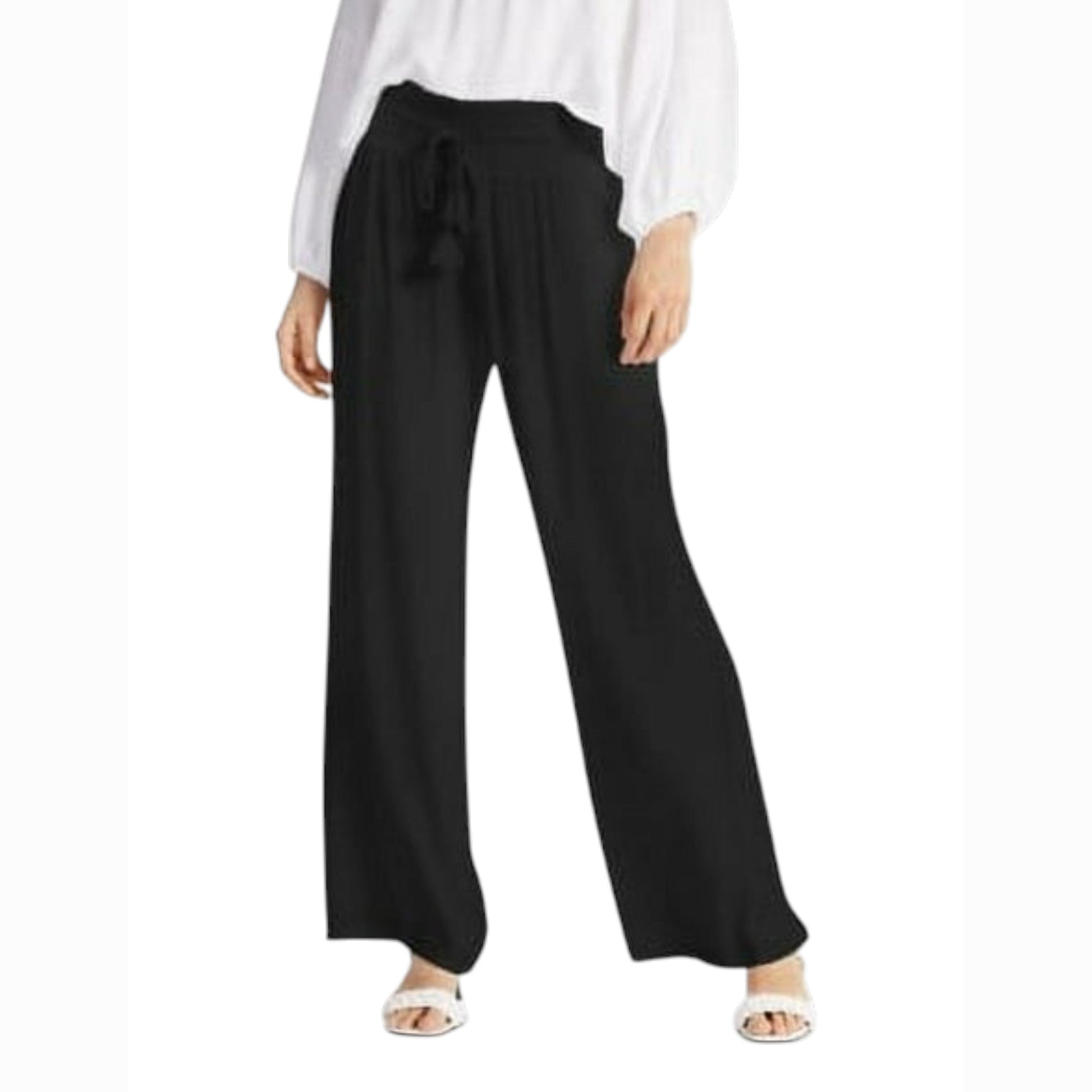 Women's Plain solid Pant,Black