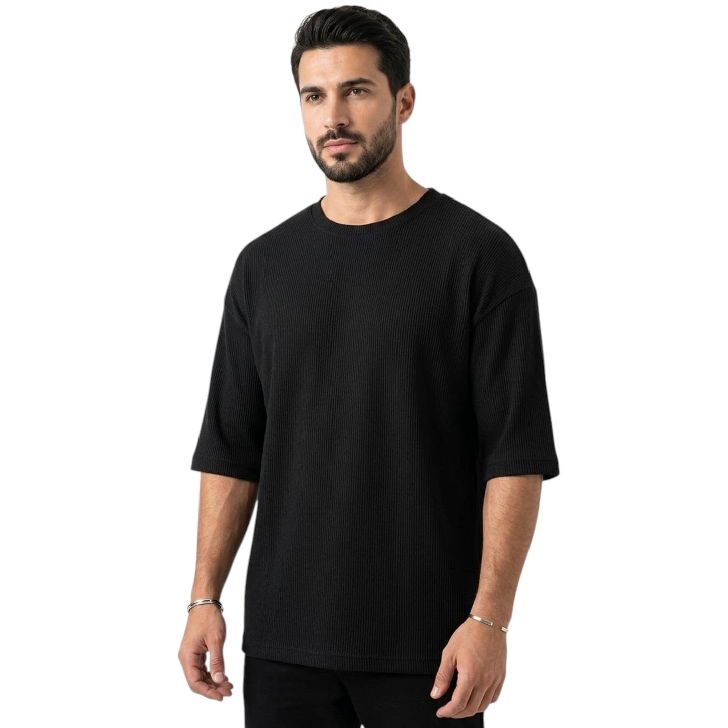 Men's Textured Top,Black