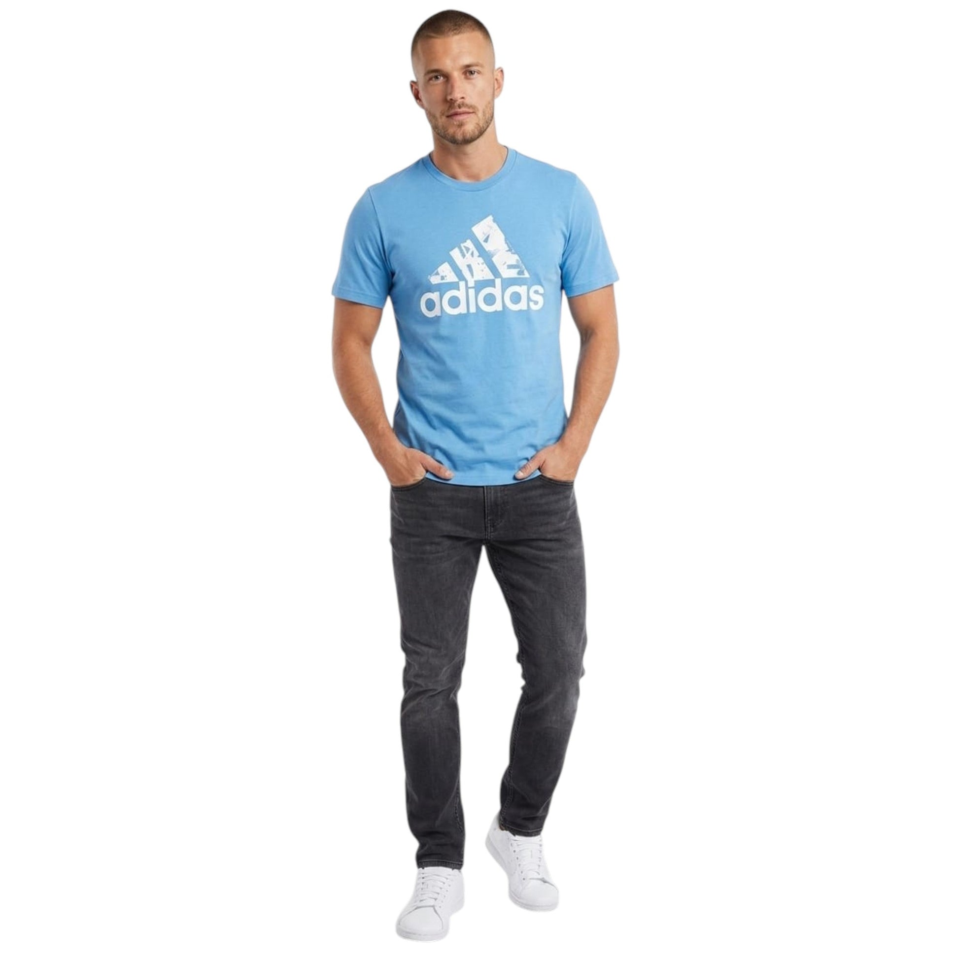 Men's Brand Logo Printed Top,Blue