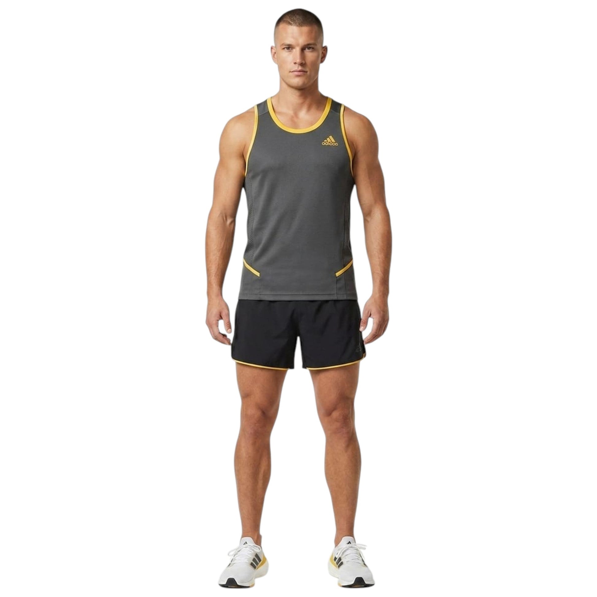 Men's Brand Logo Printed  Sport Top,Dark Grey
