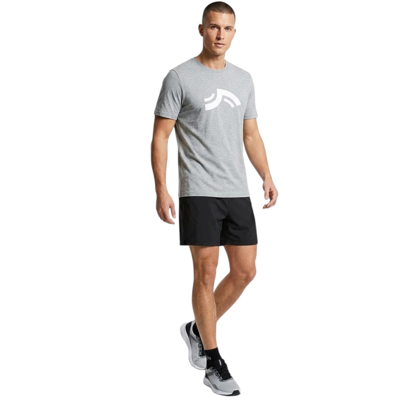 Men's Brand Logo Printed Top,Light Grey