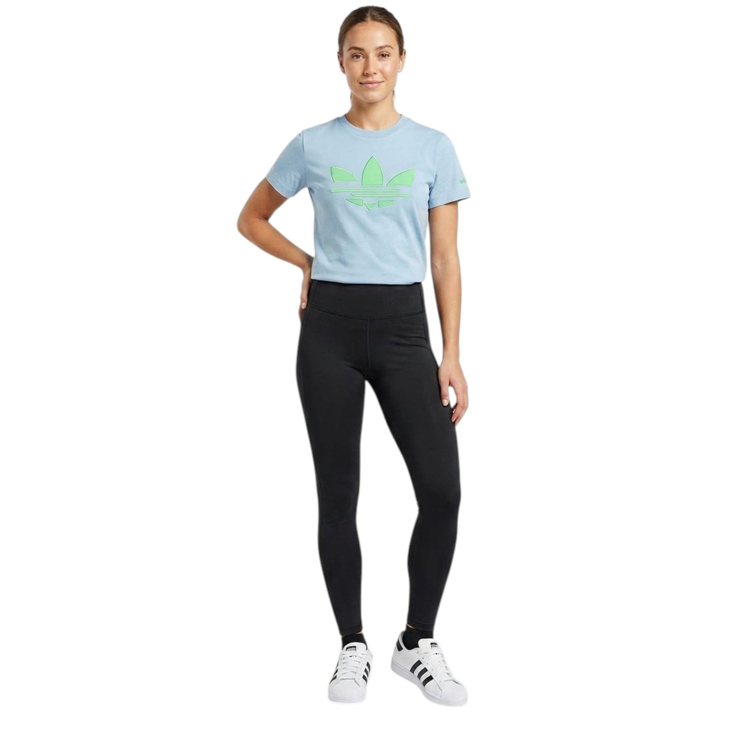 Women's Brand Logo Printed Top,Light Blue