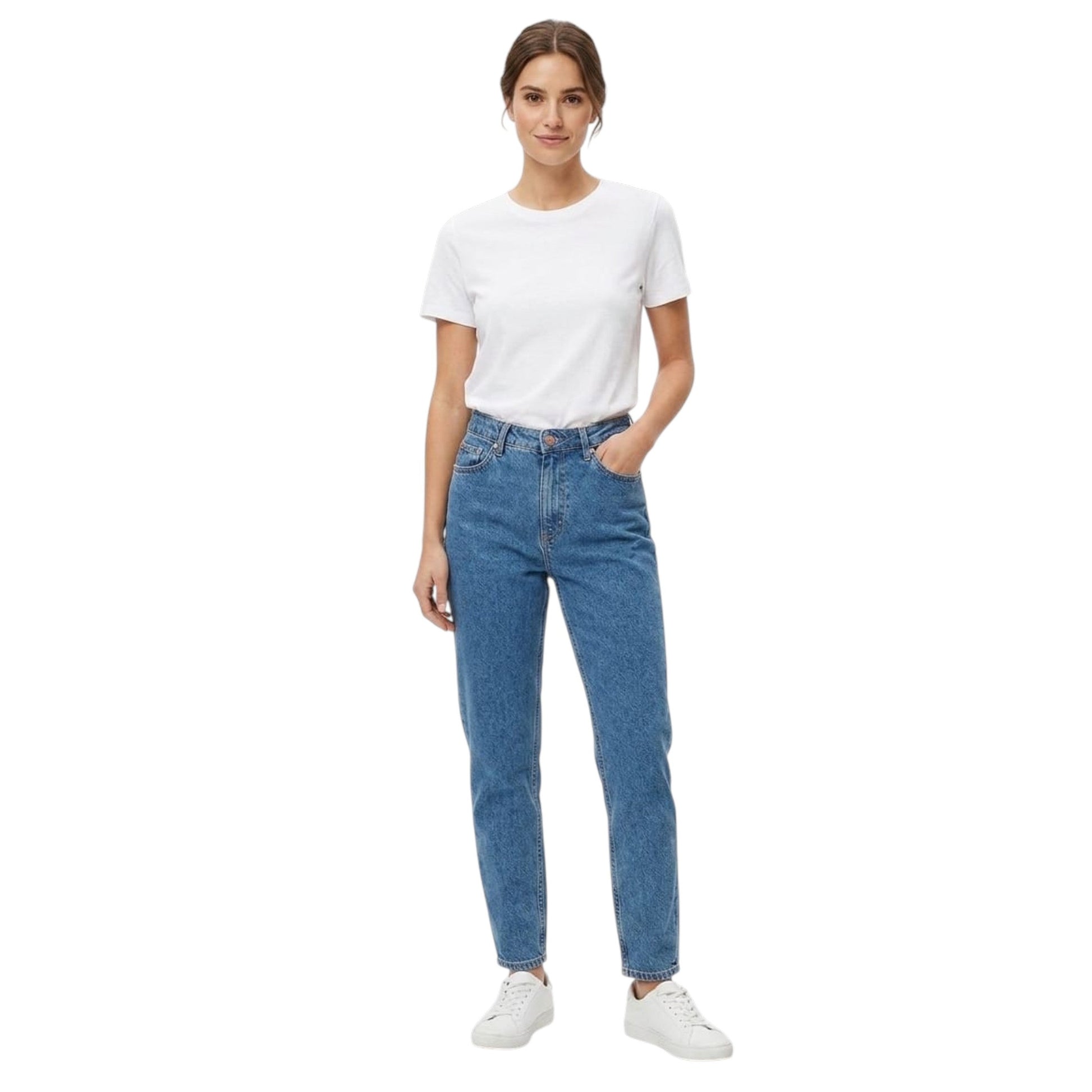Women's Plain Solid Jeans,Blue