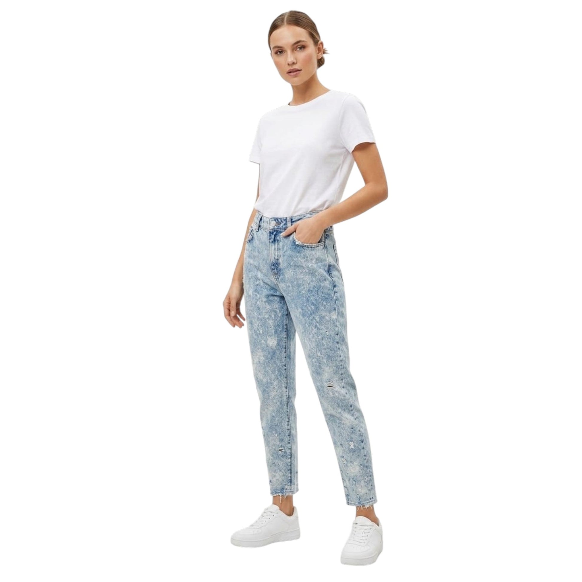 Women's Ripped Jeans,Light Blue