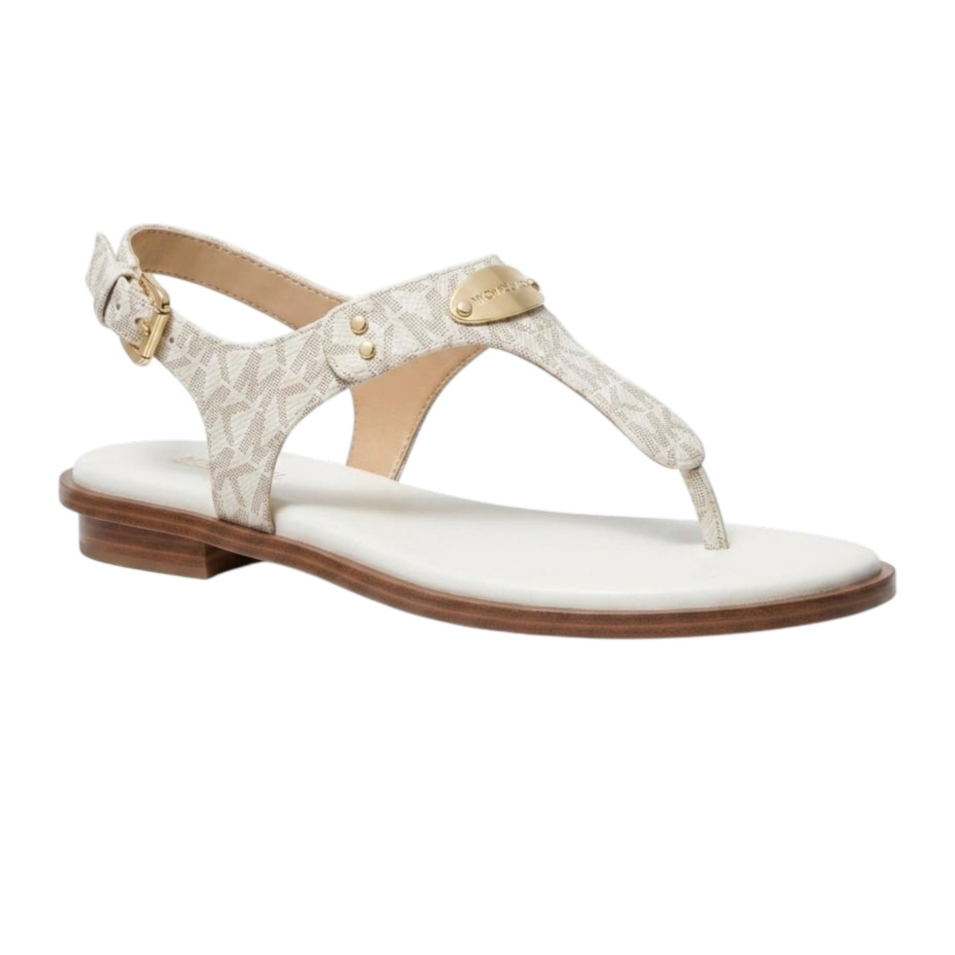 Women's Logo Designed Sandals,Vanila