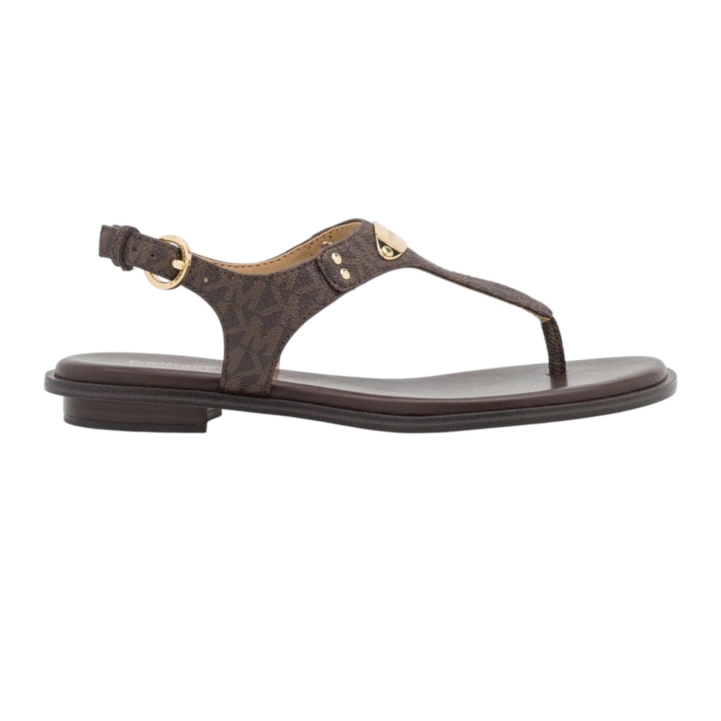 Women's Logo Designed Sandals,Dark Brown