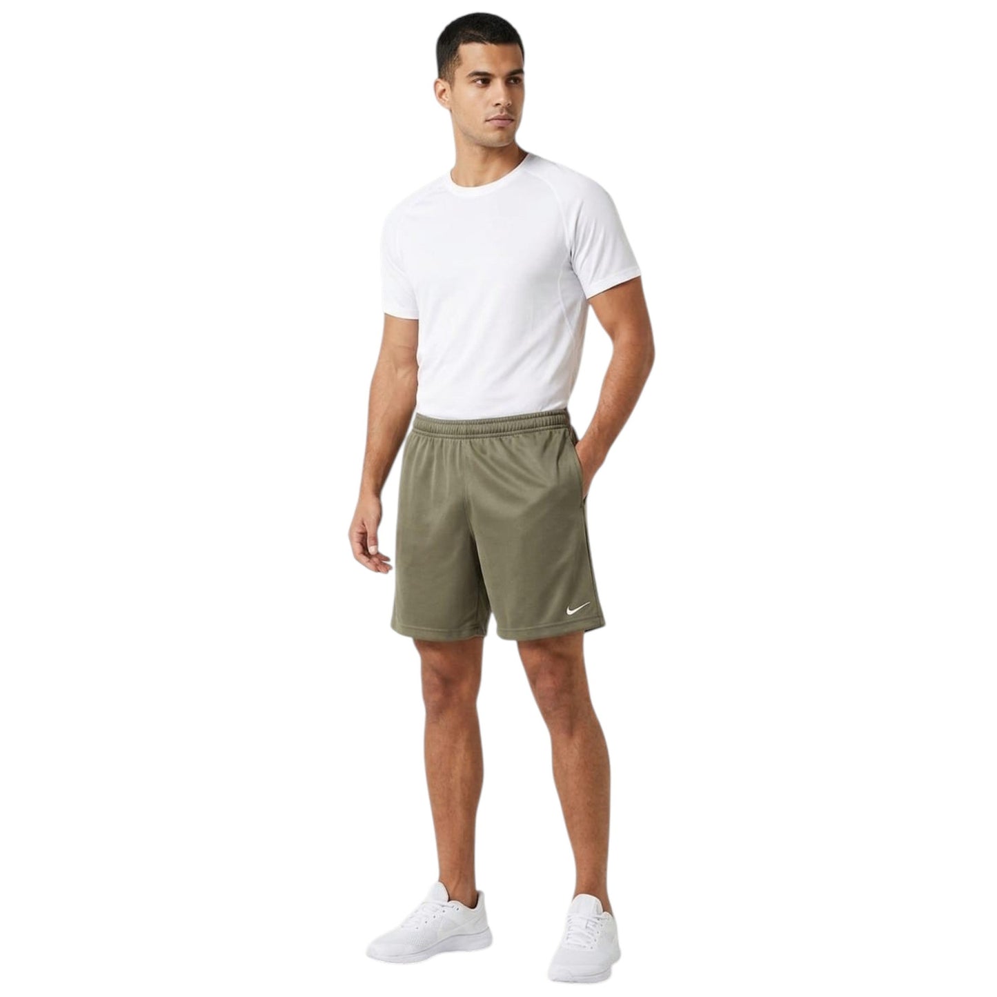 Men's Plain Solid Short,Olive