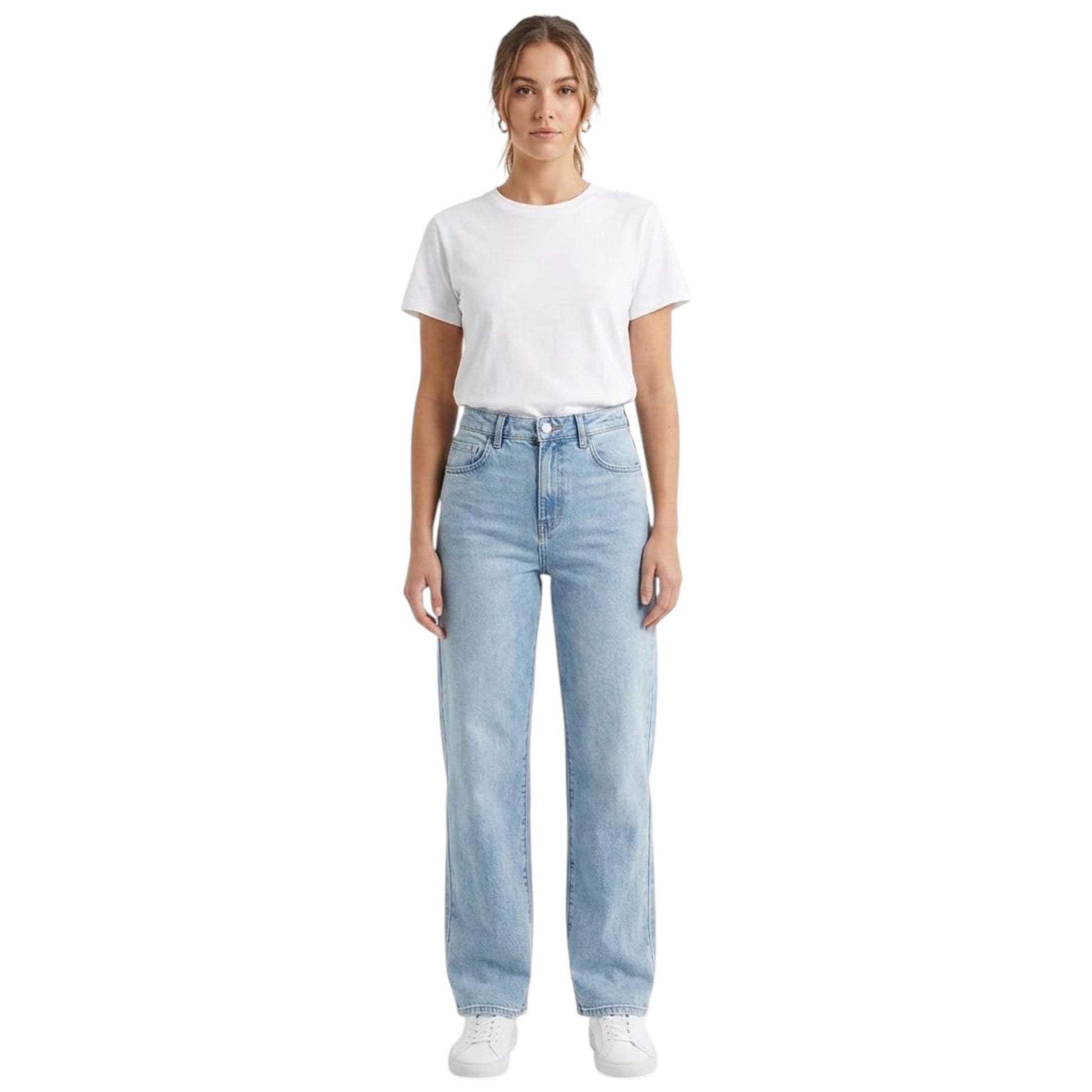 Women's Plain Solid Jeans,Blue