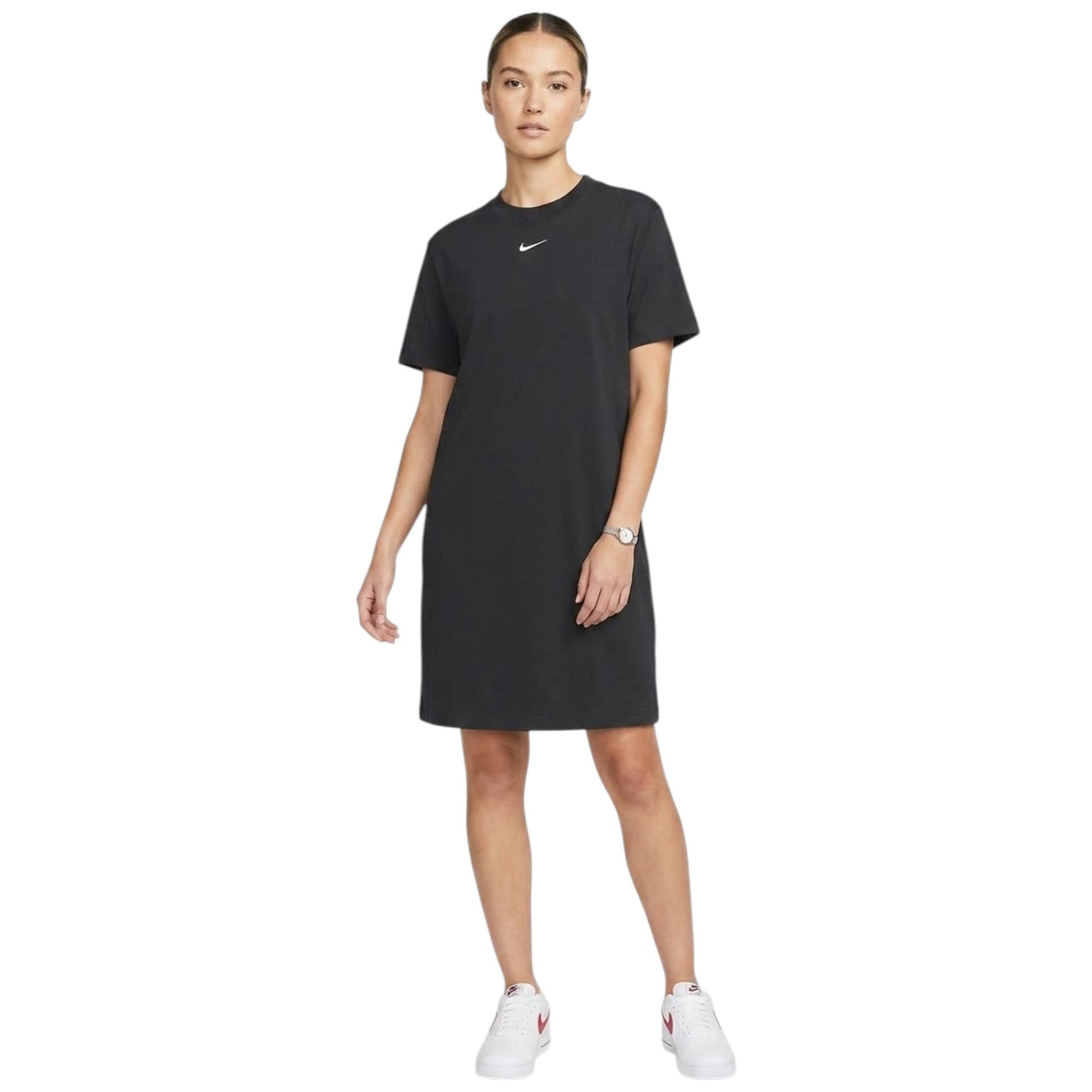 Women's Plain Solid Dress,Black