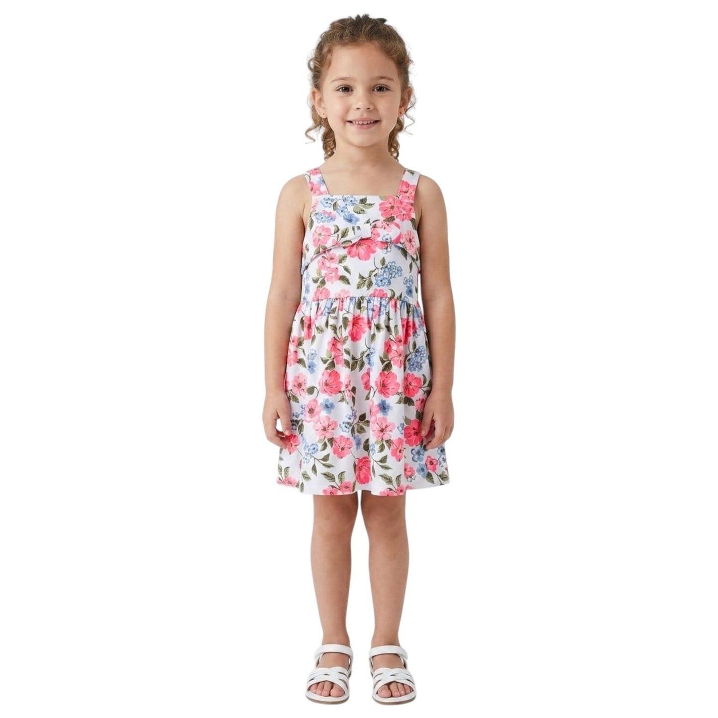 Kids Girl's Floral Printed Dress,Multi