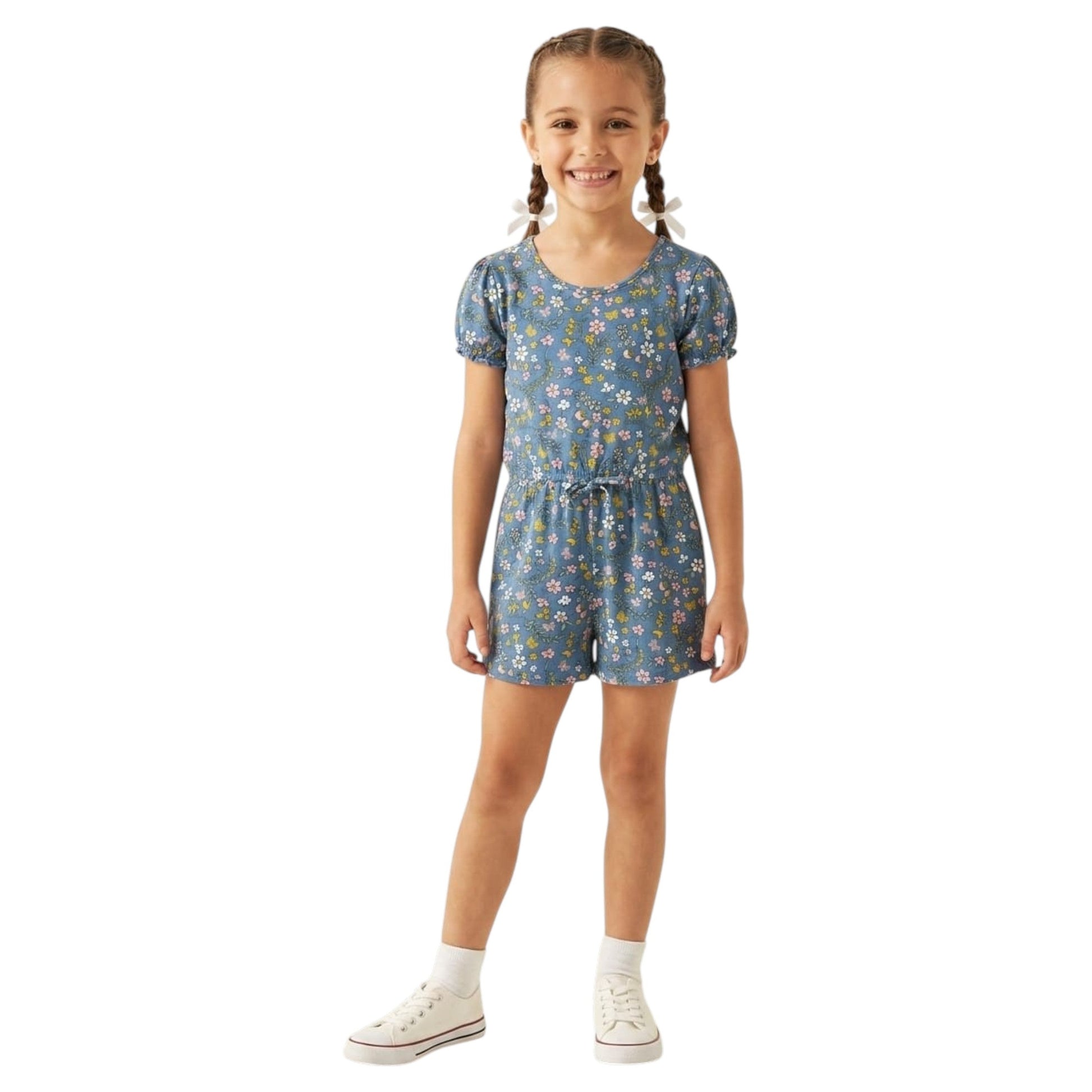 Kids Girl's Floral Printed Jumpsuit,Multi
