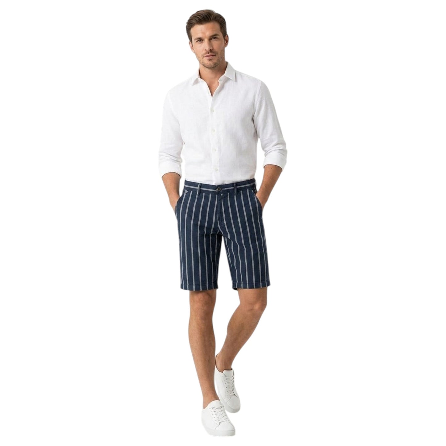 Men's Striped Short,Navy