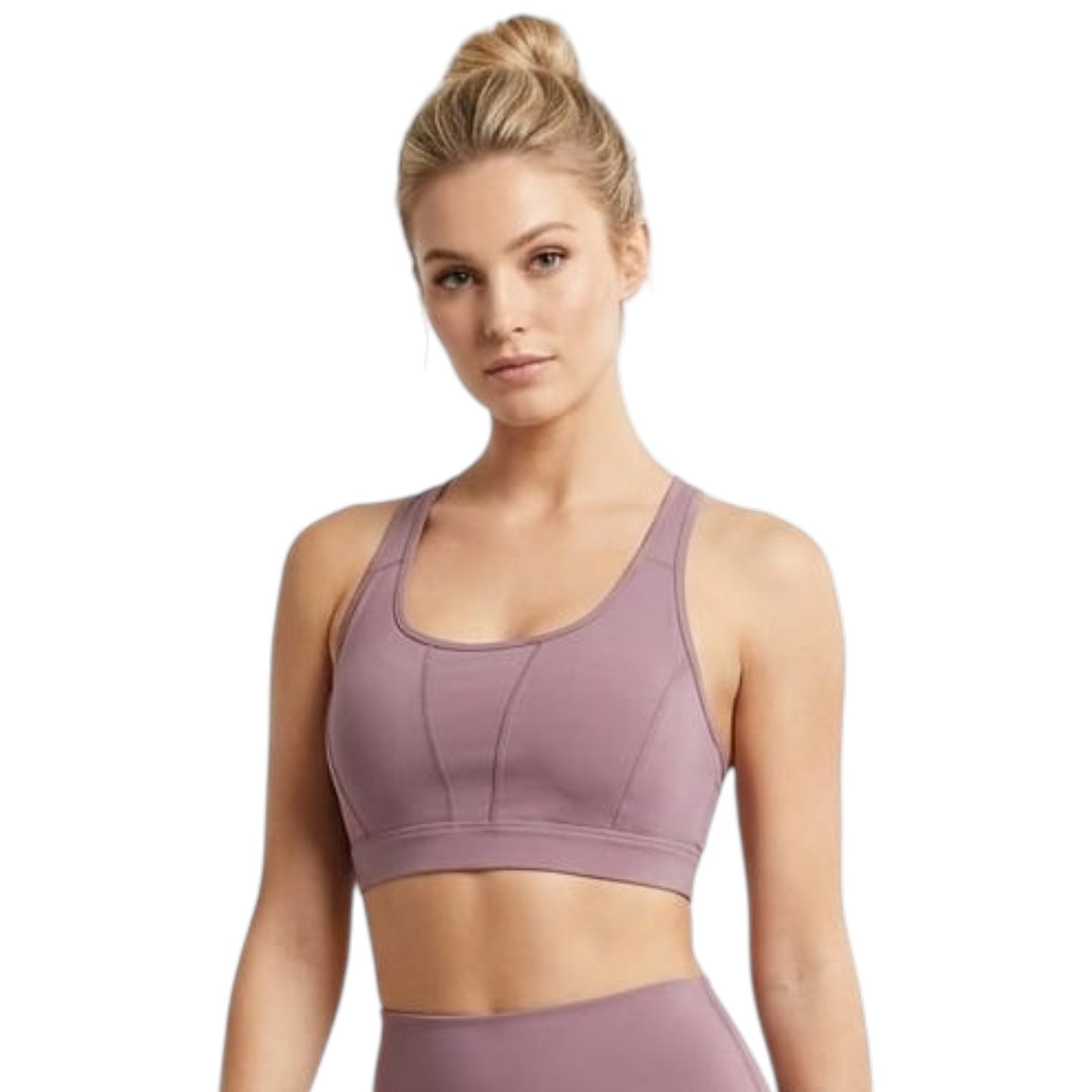 Women's Plain Sport Bra,Dusty Mauve