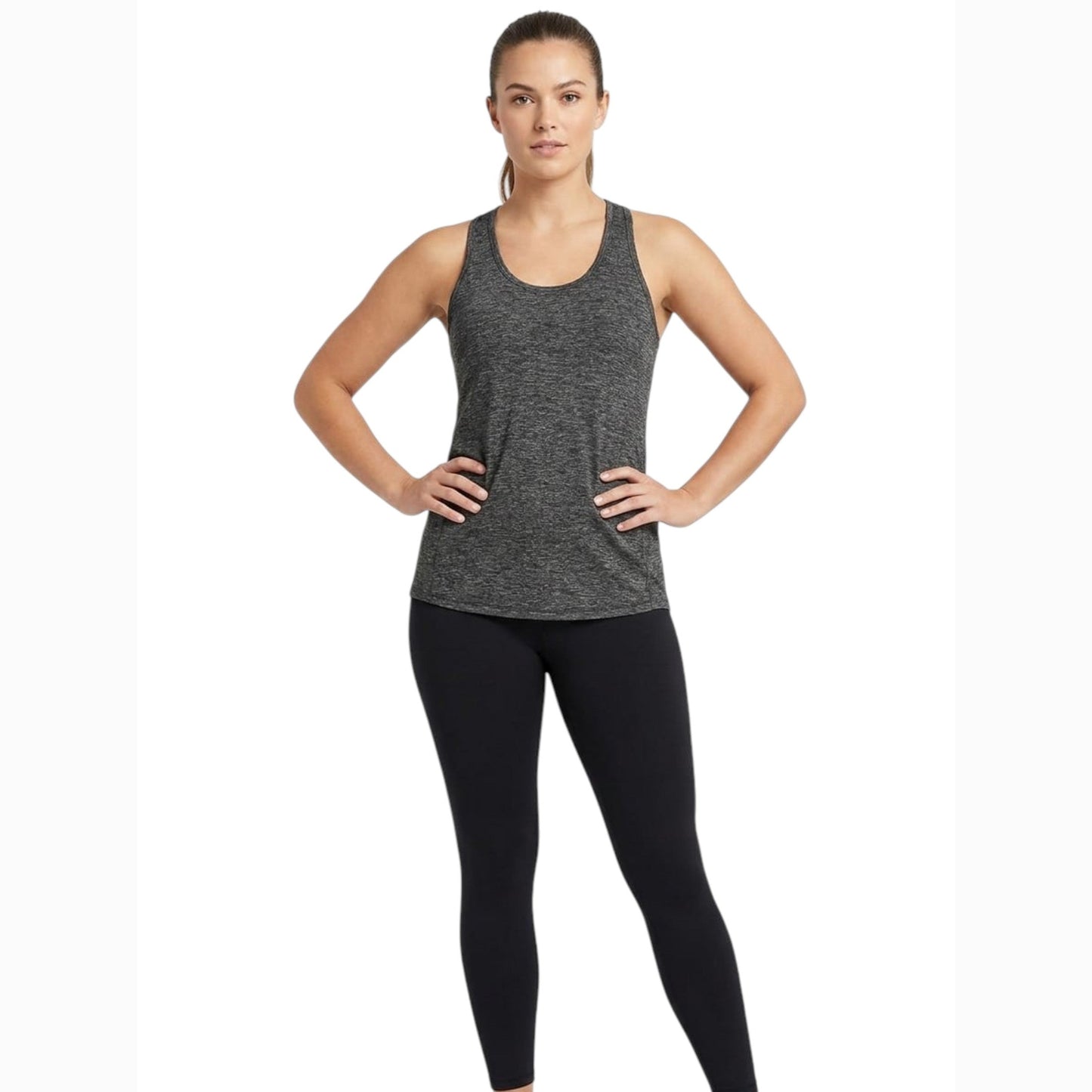 Women's Heather Sport Top,Dark Grey