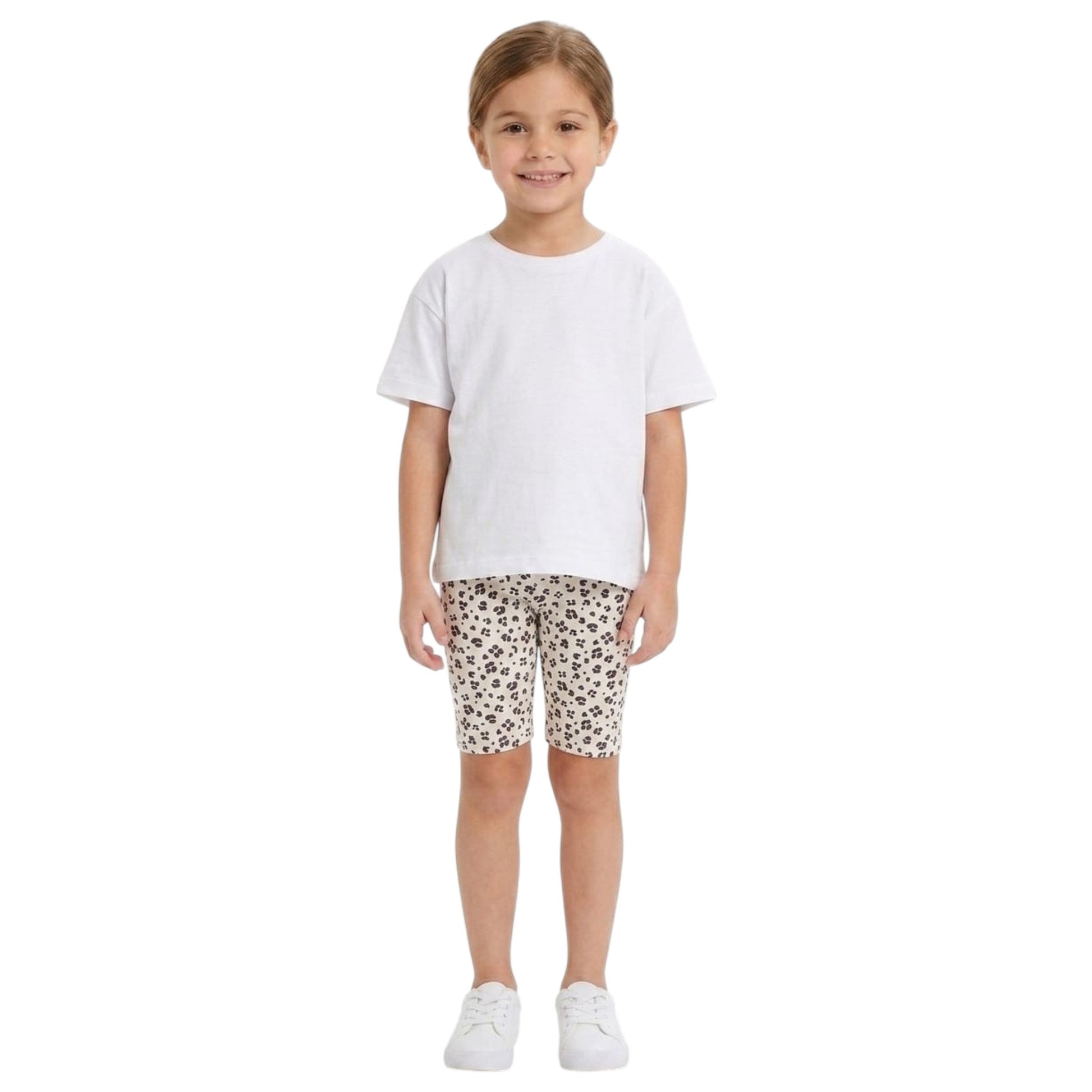 Kids Girl's Leopard Short,White