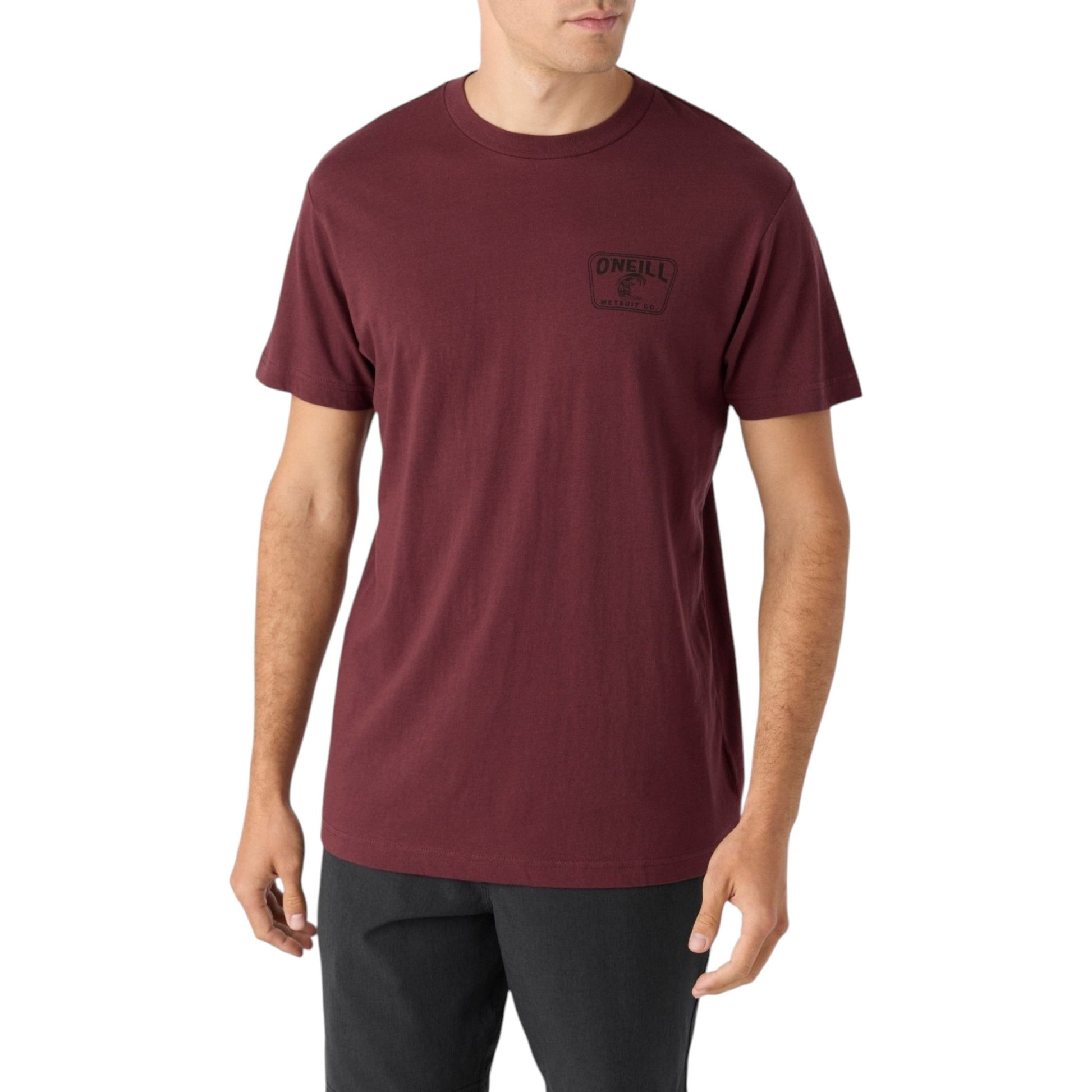 Men's Back Printed Top,Burgundy
