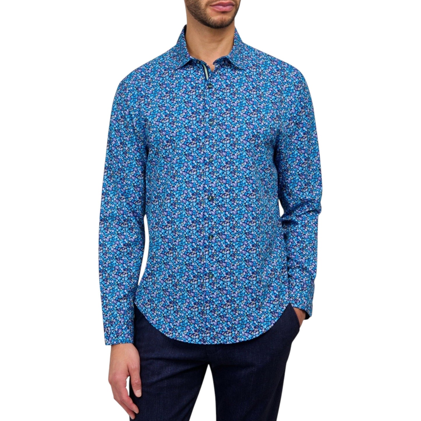 Men's Printed Dress Shirt,Multi