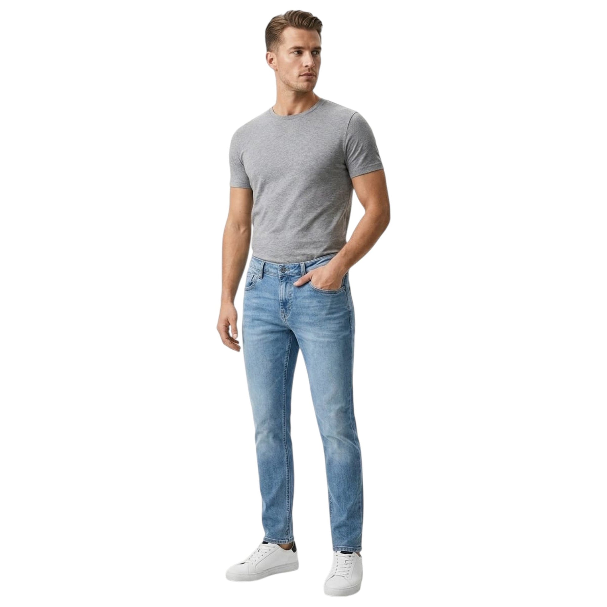 Men's Washed Jeans,Blue