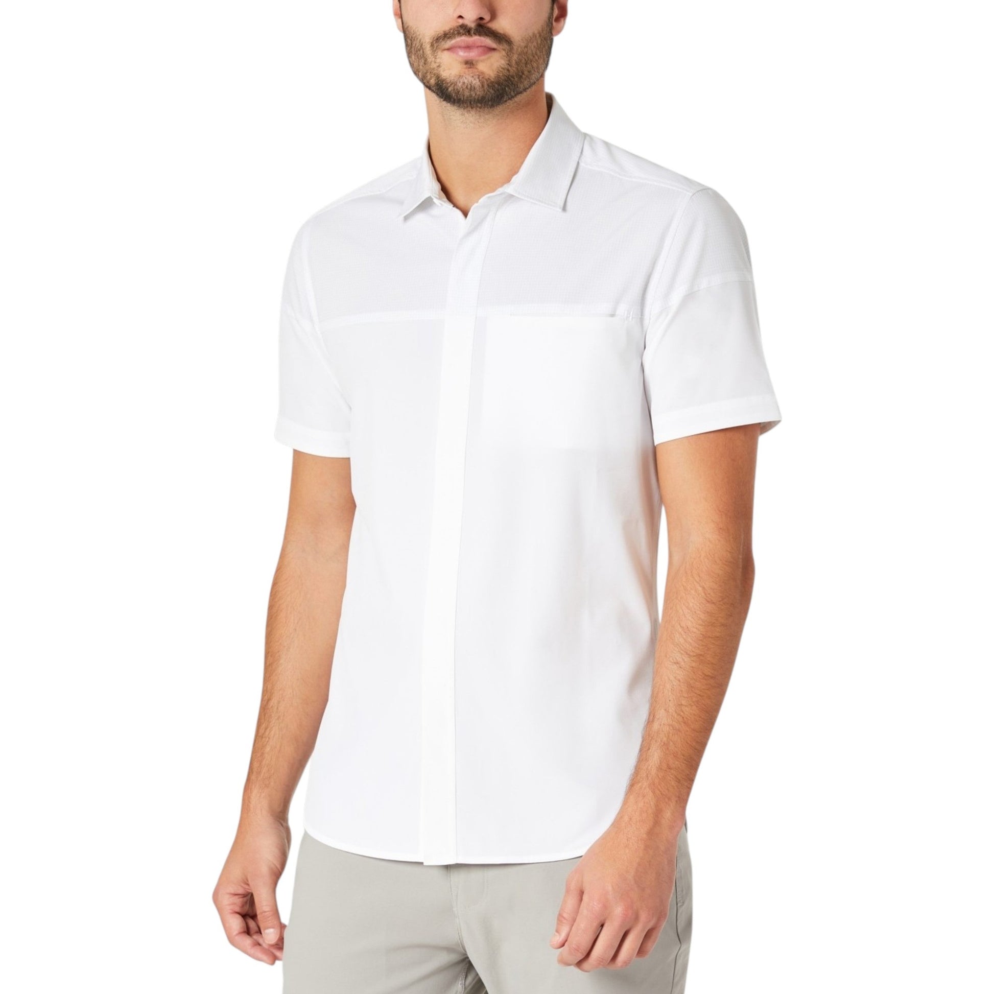 Men's Plain Dress Shirt,White