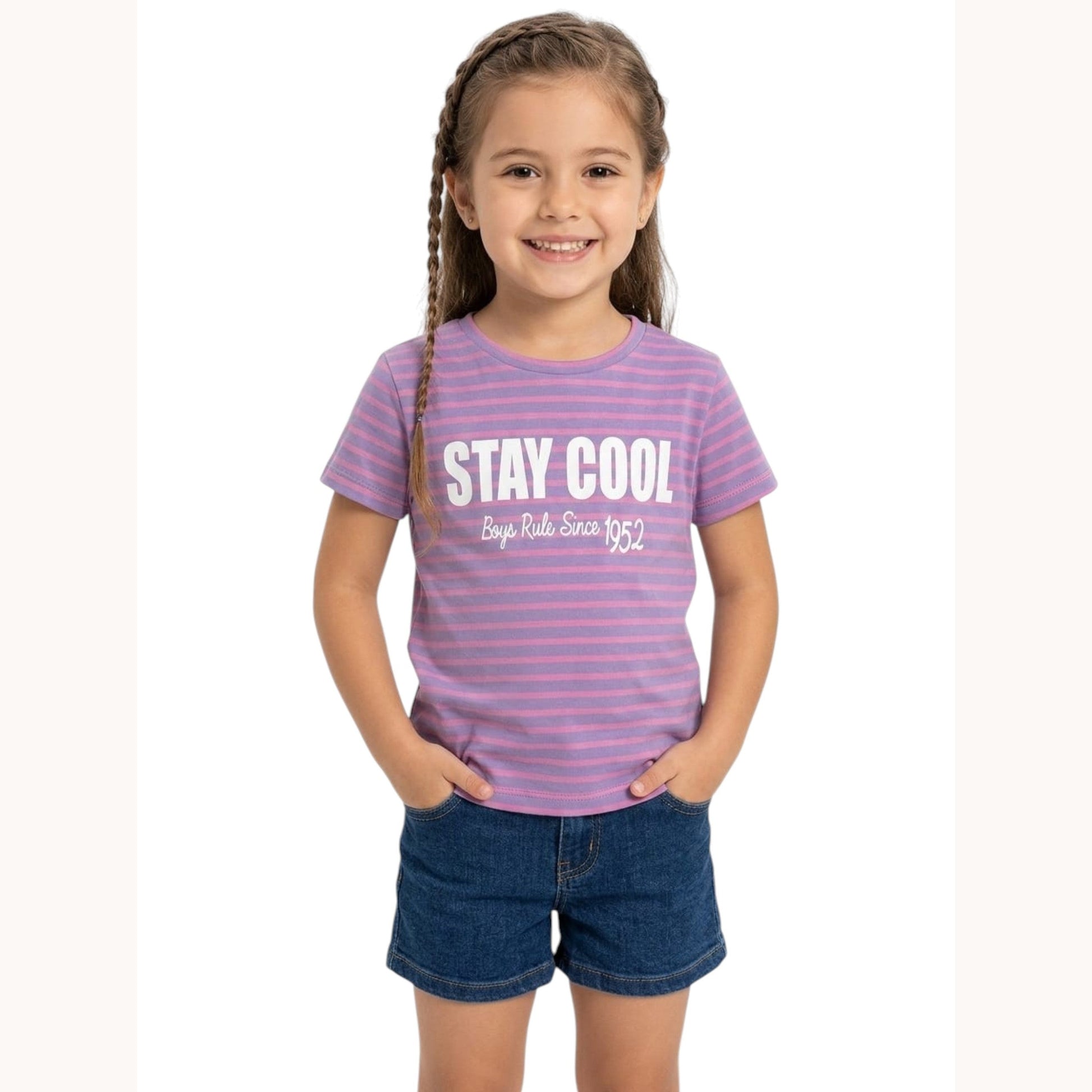 Kids Girl's Printed Top,Purple